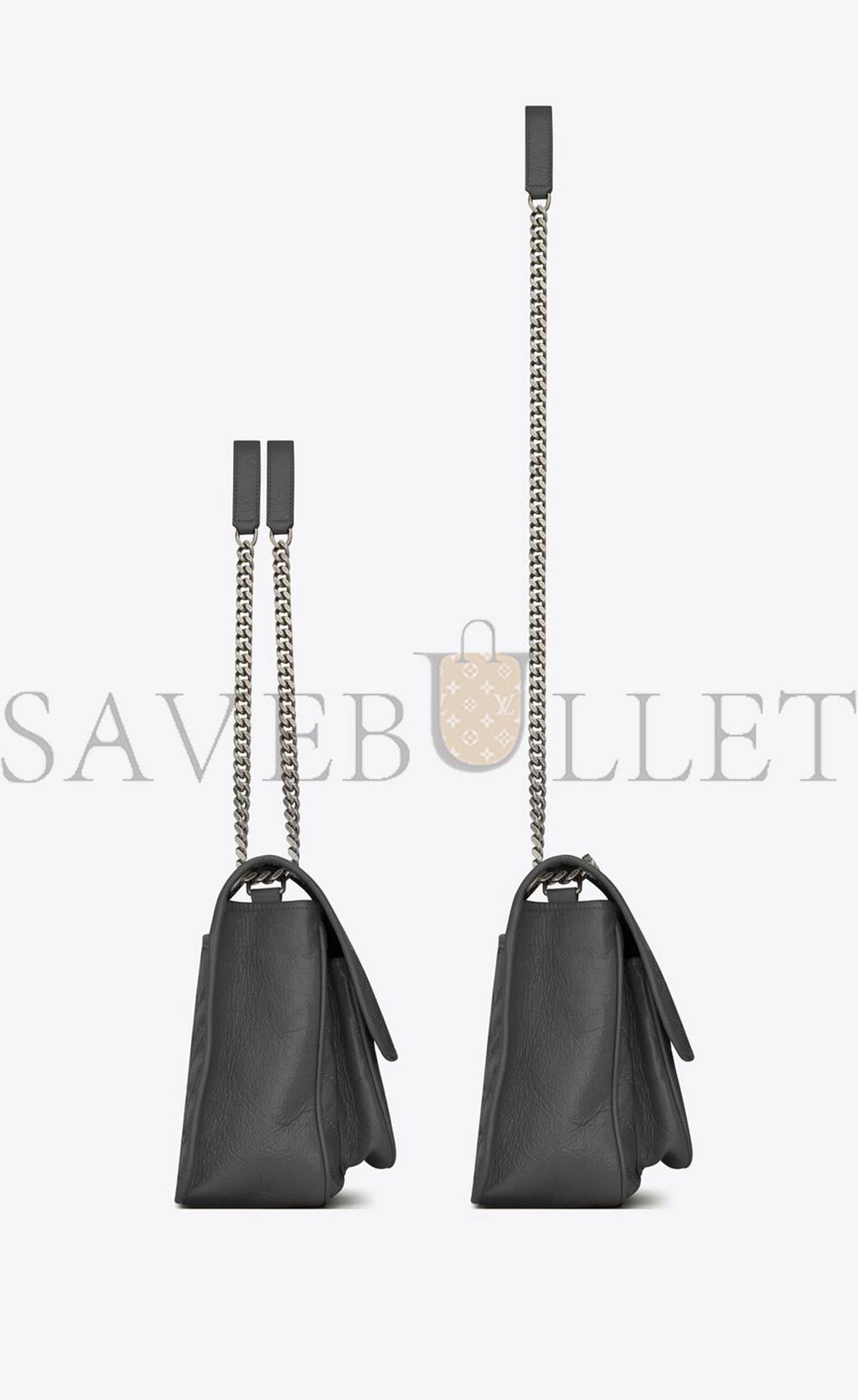 YSL NIKI MEDIUM CHAIN BAG IN CRINKLED VINTAGE LEATHER 6331580EN041112 (28*20*8.5cm) YSL NIKI MEDIUM CHAIN BAG IN CRINKLED VINTAGE LEATHER 6331580EN041112 (28*20*8.5cm)