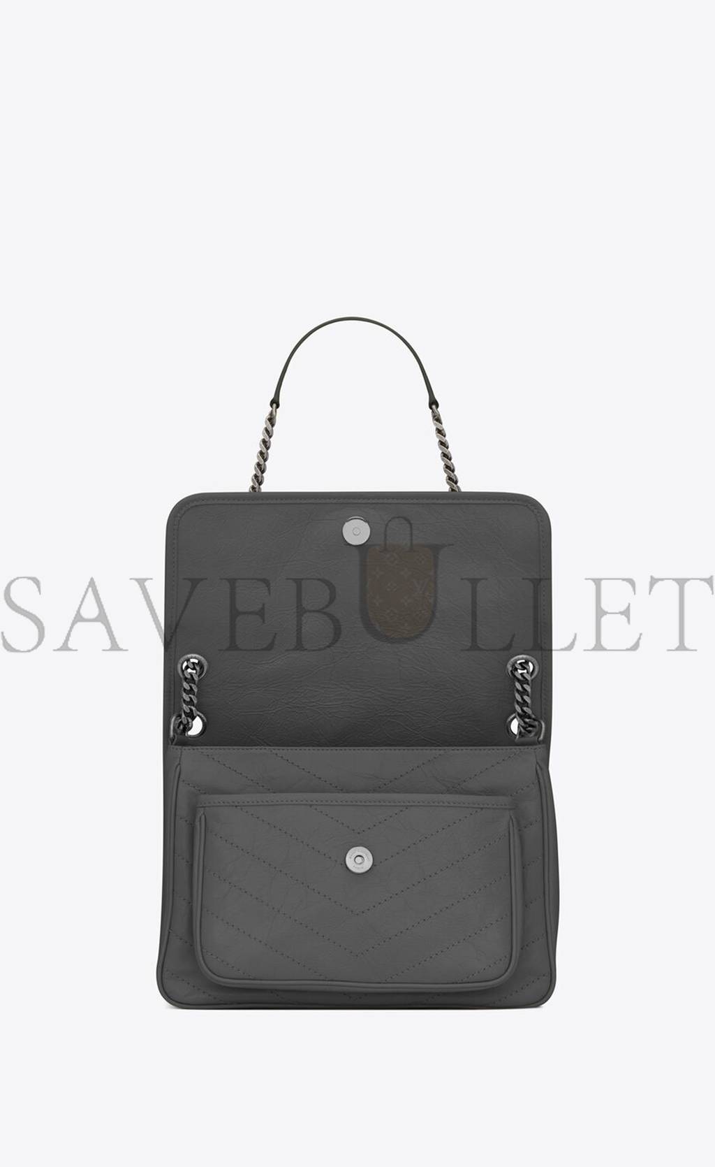 YSL NIKI MEDIUM CHAIN BAG IN CRINKLED VINTAGE LEATHER 6331580EN041112 (28*20*8.5cm) YSL NIKI MEDIUM CHAIN BAG IN CRINKLED VINTAGE LEATHER 6331580EN041112 (28*20*8.5cm)