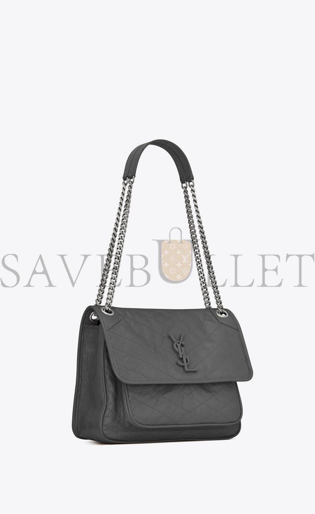 YSL NIKI MEDIUM CHAIN BAG IN CRINKLED VINTAGE LEATHER 6331580EN041112 (28*20*8.5cm) YSL NIKI MEDIUM CHAIN BAG IN CRINKLED VINTAGE LEATHER 6331580EN041112 (28*20*8.5cm)