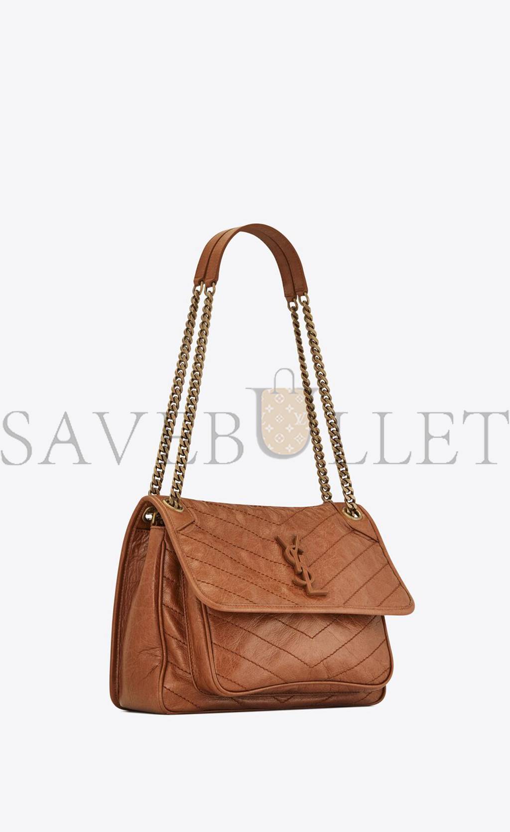 YSL NIKI MEDIUM CHAIN BAG IN CRINKLED VINTAGE LEATHER 6331581YG072522 (28*20*8.5cm) YSL NIKI MEDIUM CHAIN BAG IN CRINKLED VINTAGE LEATHER 6331581YG072522 (28*20*8.5cm)