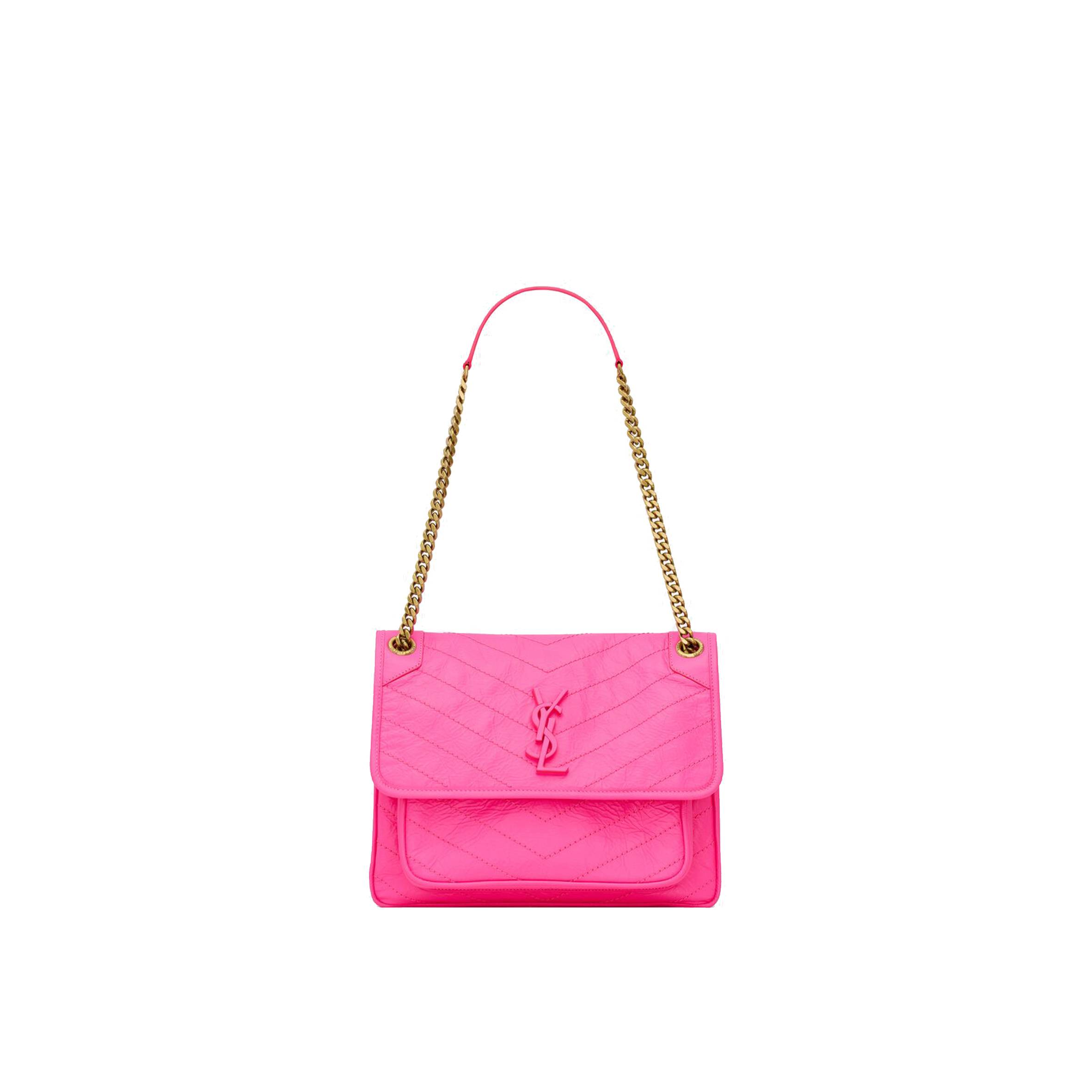 YSL NIKI MEDIUM CHAIN BAG IN CRINKLED LAMBSKIN 633158AAA6N5646 (28*20*8.5cm) YSL NIKI MEDIUM CHAIN BAG IN CRINKLED LAMBSKIN 633158AAA6N5646 (28*20*8.5cm)