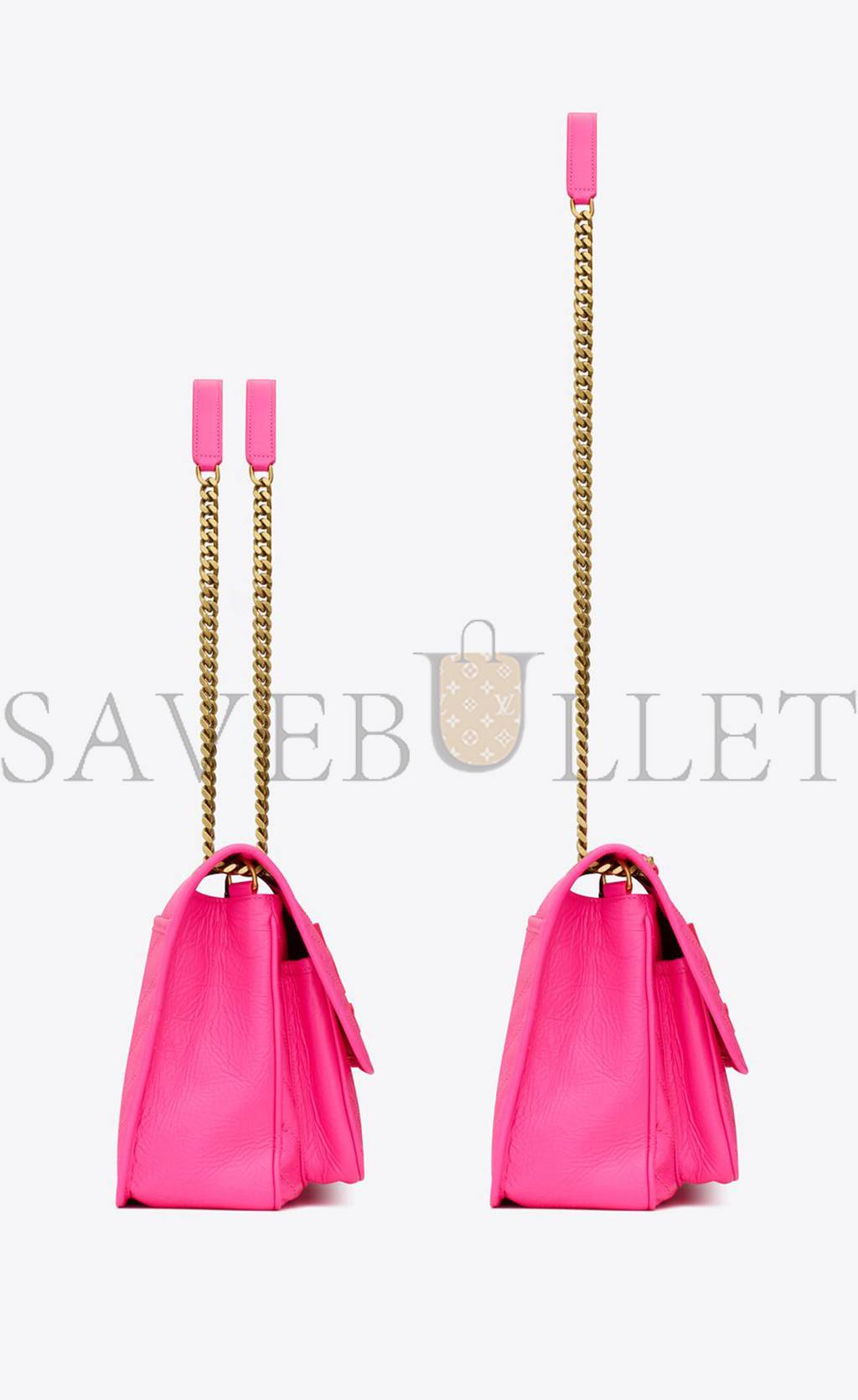 YSL NIKI MEDIUM CHAIN BAG IN CRINKLED LAMBSKIN 633158AAA6N5646 (28*20*8.5cm) YSL NIKI MEDIUM CHAIN BAG IN CRINKLED LAMBSKIN 633158AAA6N5646 (28*20*8.5cm)