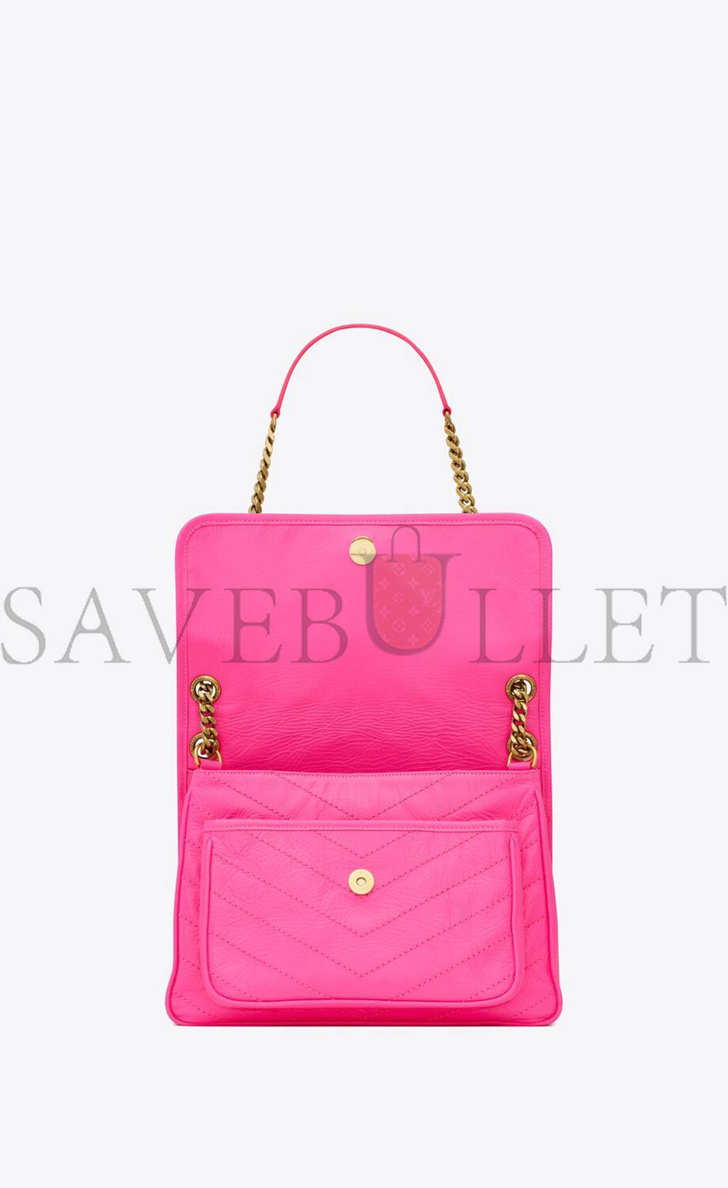 YSL NIKI MEDIUM CHAIN BAG IN CRINKLED LAMBSKIN 633158AAA6N5646 (28*20*8.5cm) YSL NIKI MEDIUM CHAIN BAG IN CRINKLED LAMBSKIN 633158AAA6N5646 (28*20*8.5cm)