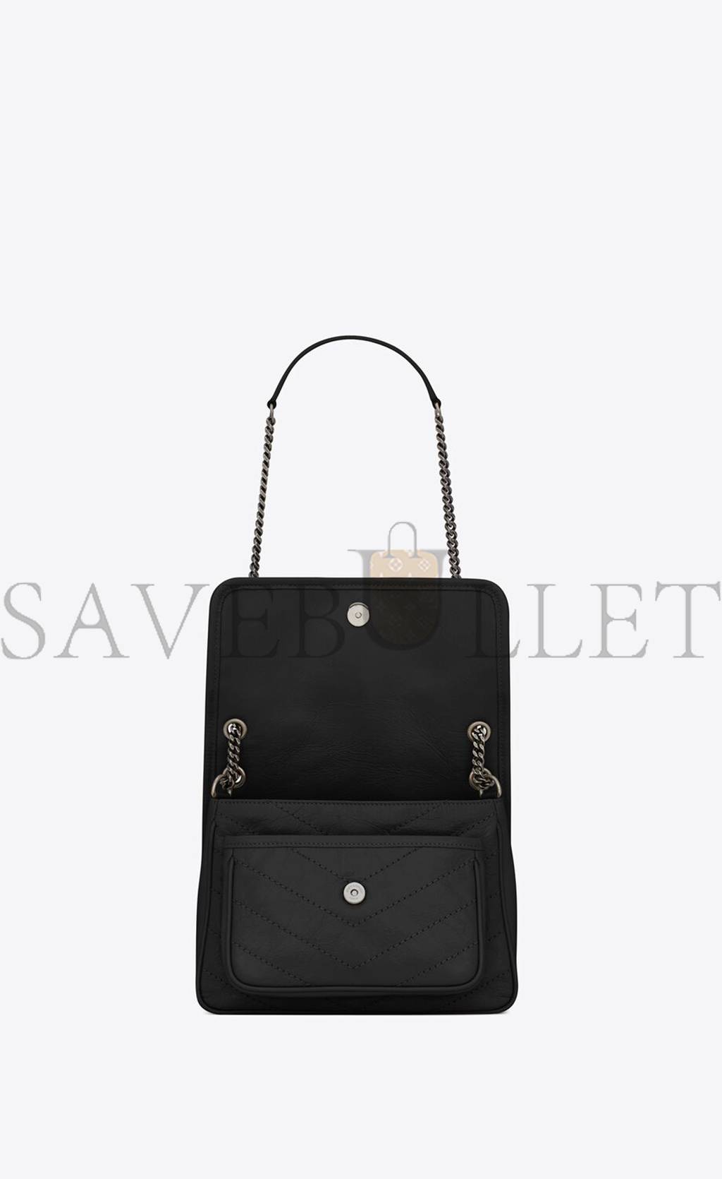 YSL NIKI BABY CHAIN BAG IN CRINKLED VINTAGE LEATHER 6331600EN041000 (21*16*7.5cm) YSL NIKI BABY CHAIN BAG IN CRINKLED VINTAGE LEATHER 6331600EN041000 (21*16*7.5cm)