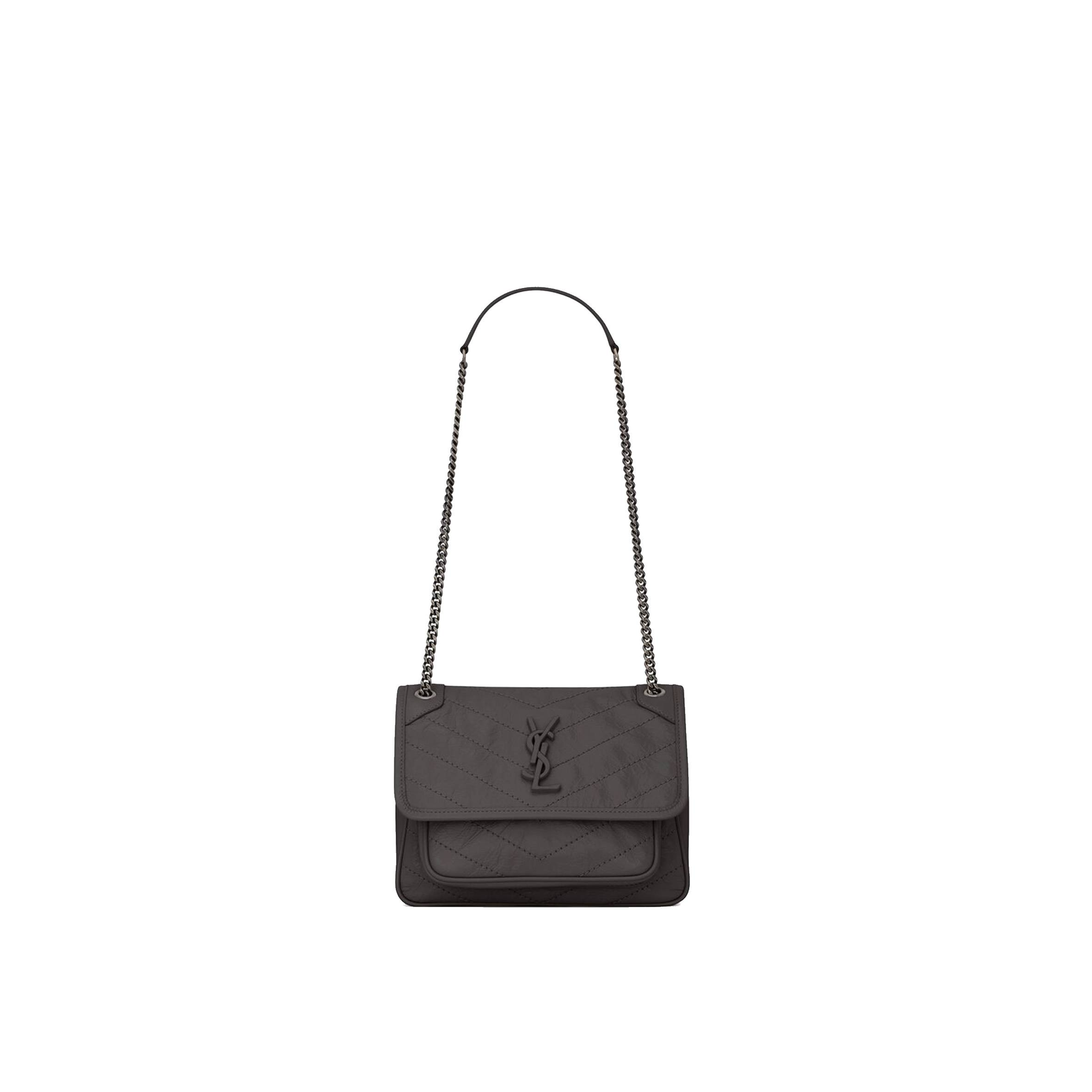YSL NIKI BABY CHAIN BAG IN CRINKLED VINTAGE LEATHER 6331600EN041112 (21*16*7.5cm) YSL NIKI BABY CHAIN BAG IN CRINKLED VINTAGE LEATHER 6331600EN041112 (21*16*7.5cm)