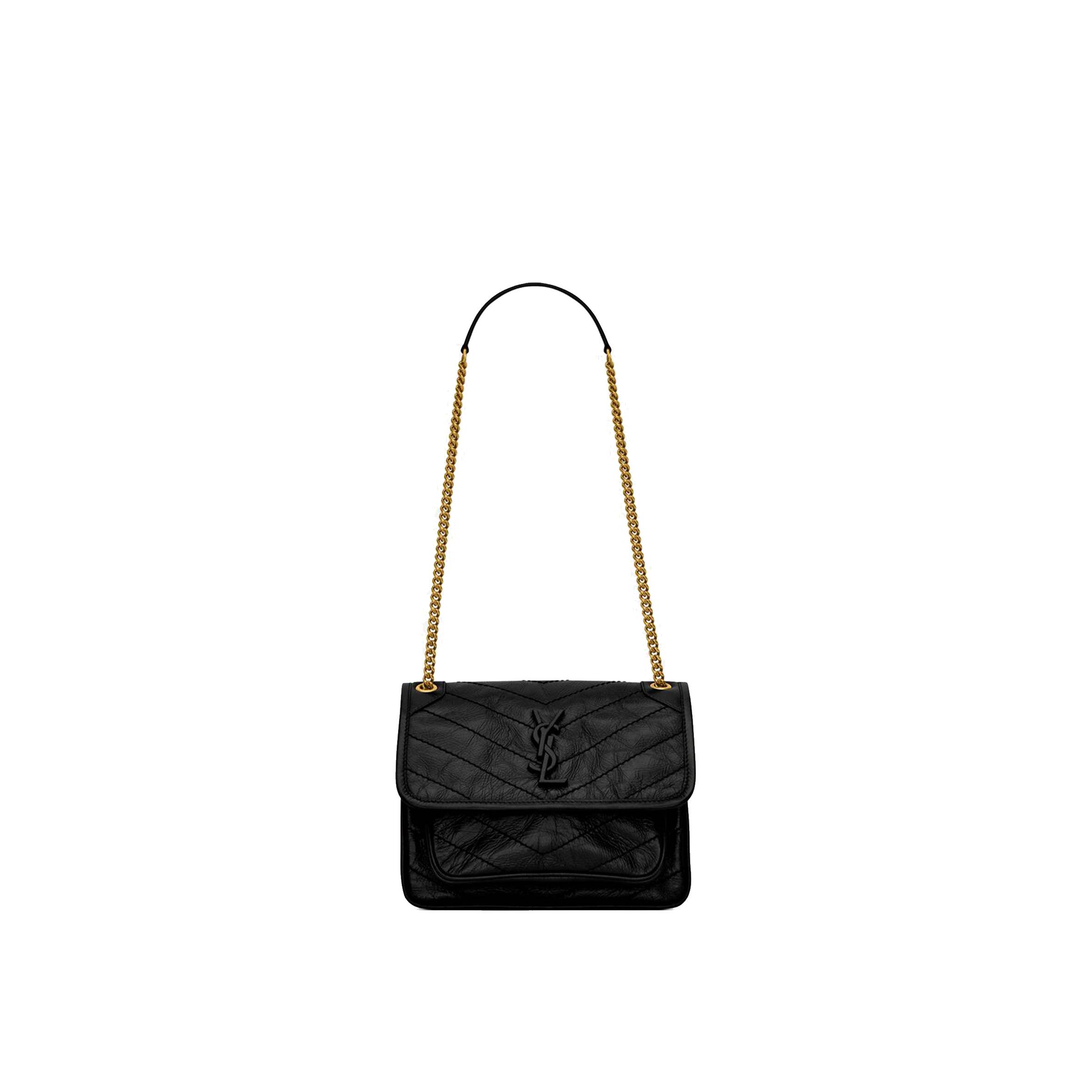 YSL NIKI BABY CHAIN BAG IN CRINKLED VINTAGE LEATHER 6331600EN071000 (21*16*7.5cm) YSL NIKI BABY CHAIN BAG IN CRINKLED VINTAGE LEATHER 6331600EN071000 (21*16*7.5cm)