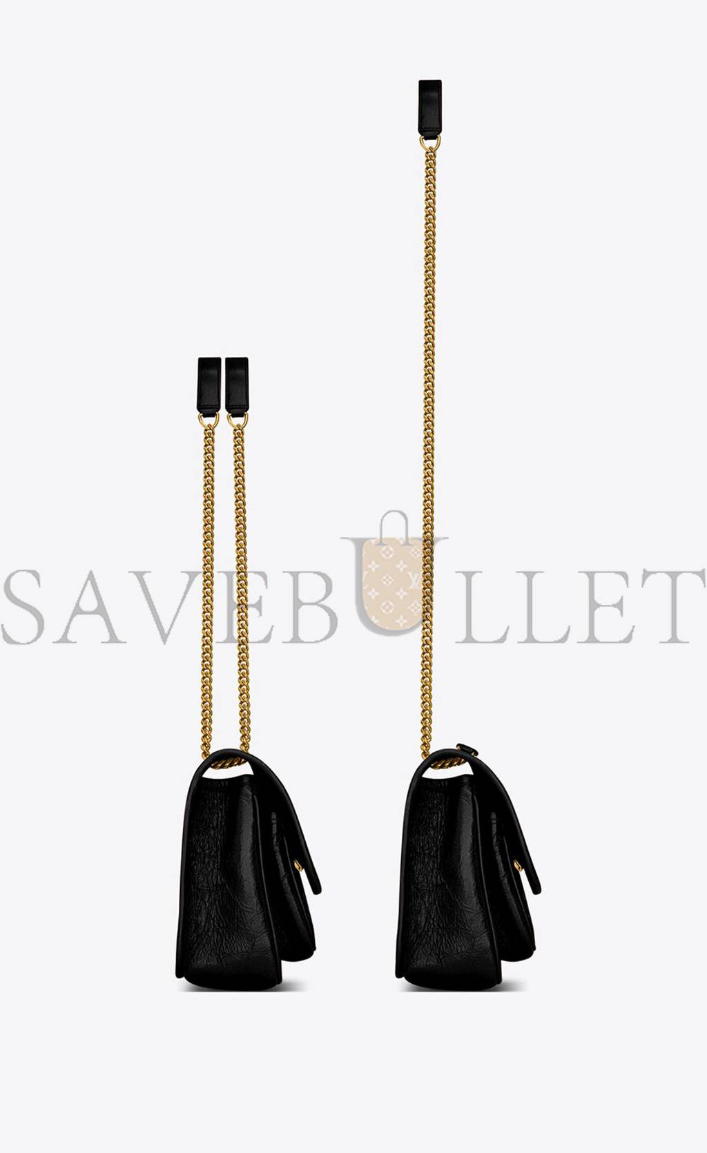 YSL NIKI BABY CHAIN BAG IN CRINKLED VINTAGE LEATHER 6331600EN071000 (21*16*7.5cm) YSL NIKI BABY CHAIN BAG IN CRINKLED VINTAGE LEATHER 6331600EN071000 (21*16*7.5cm)