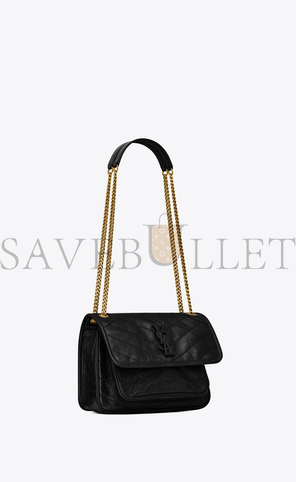 YSL NIKI BABY CHAIN BAG IN CRINKLED VINTAGE LEATHER 6331600EN071000 (21*16*7.5cm) YSL NIKI BABY CHAIN BAG IN CRINKLED VINTAGE LEATHER 6331600EN071000 (21*16*7.5cm)