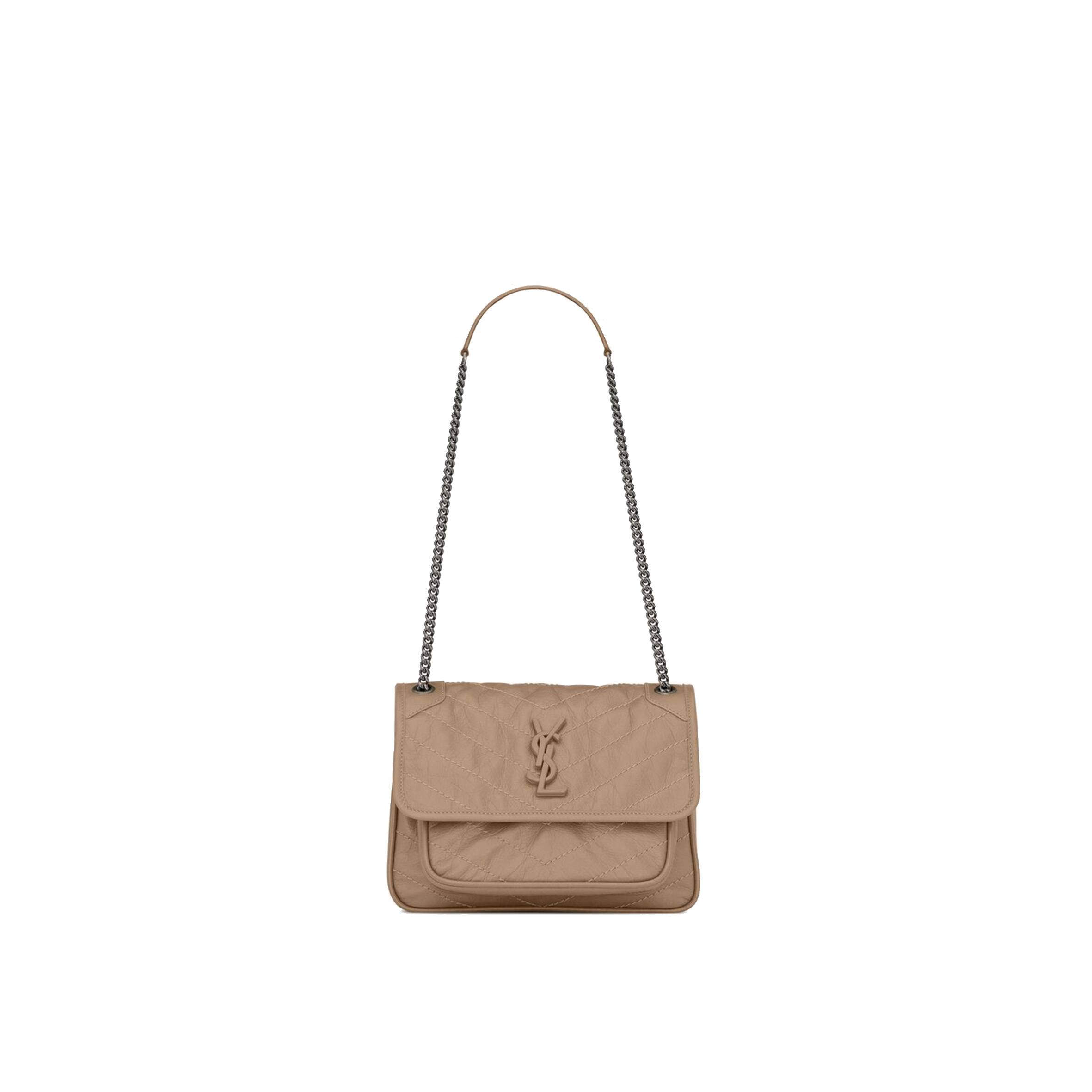 YSL NIKI BABY CHAIN BAG IN CRINKLED VINTAGE VEGETABLE-TANNED LEATHER 6331601YG042826 (21*16*7.5cm) YSL NIKI BABY CHAIN BAG IN CRINKLED VINTAGE VEGETABLE-TANNED LEATHER 6331601YG042826 (21*16*7.5cm)