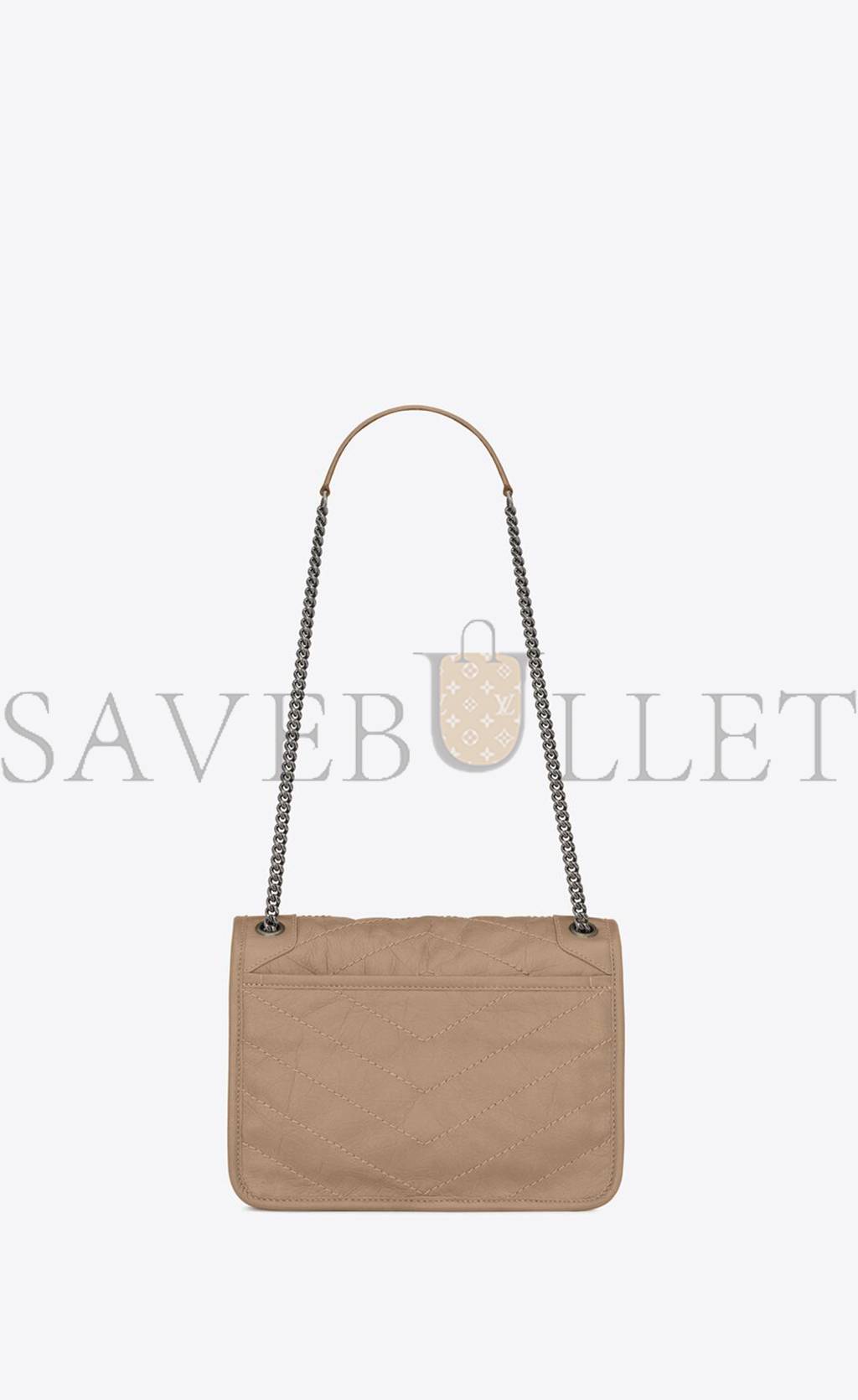 YSL NIKI BABY CHAIN BAG IN CRINKLED VINTAGE VEGETABLE-TANNED LEATHER 6331601YG042826 (21*16*7.5cm) YSL NIKI BABY CHAIN BAG IN CRINKLED VINTAGE VEGETABLE-TANNED LEATHER 6331601YG042826 (21*16*7.5cm)