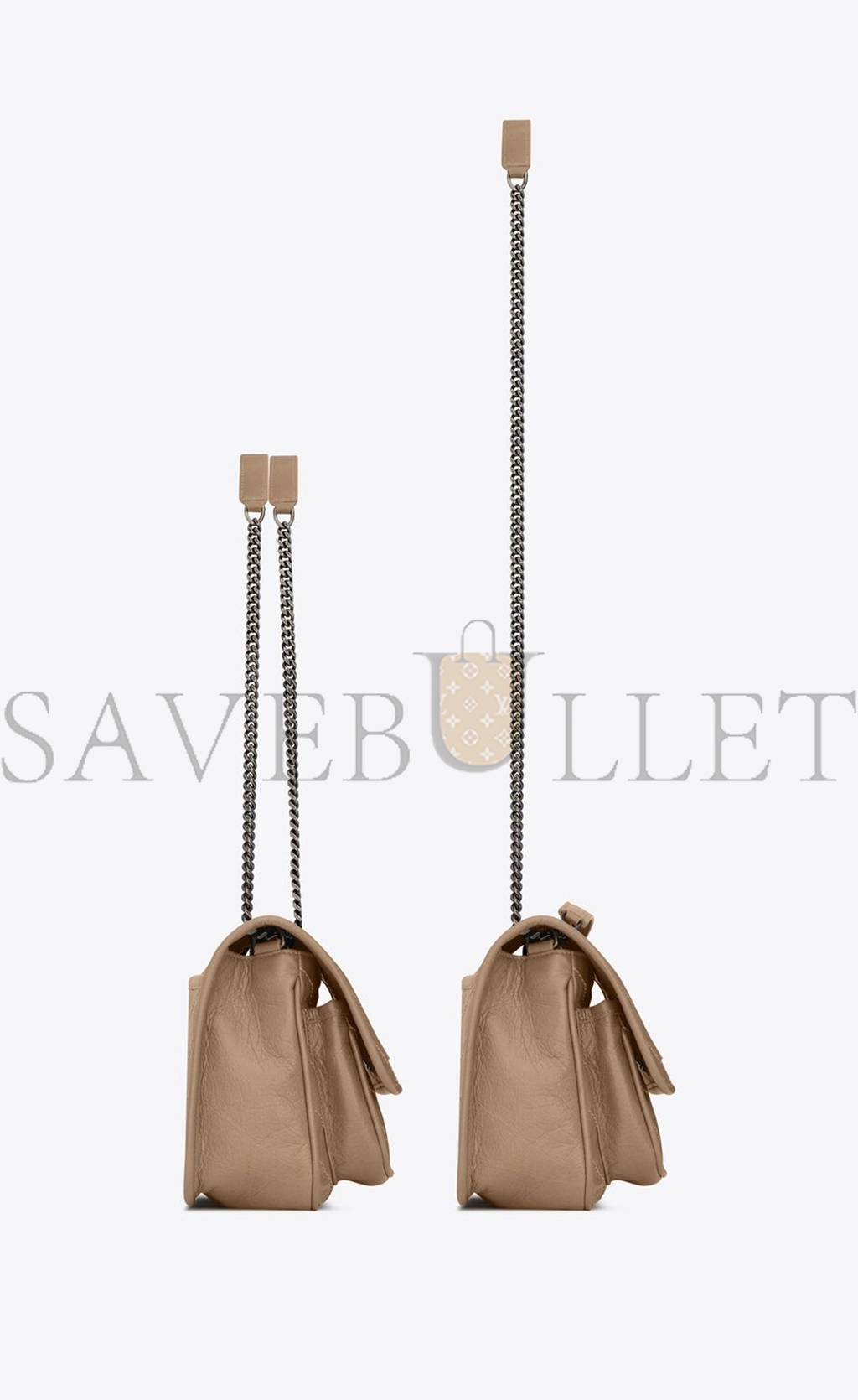 YSL NIKI BABY CHAIN BAG IN CRINKLED VINTAGE VEGETABLE-TANNED LEATHER 6331601YG042826 (21*16*7.5cm) YSL NIKI BABY CHAIN BAG IN CRINKLED VINTAGE VEGETABLE-TANNED LEATHER 6331601YG042826 (21*16*7.5cm)
