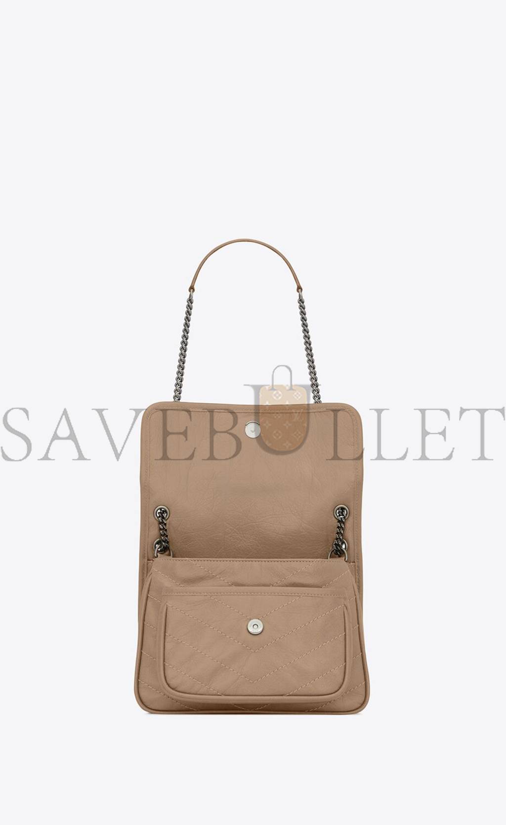YSL NIKI BABY CHAIN BAG IN CRINKLED VINTAGE VEGETABLE-TANNED LEATHER 6331601YG042826 (21*16*7.5cm) YSL NIKI BABY CHAIN BAG IN CRINKLED VINTAGE VEGETABLE-TANNED LEATHER 6331601YG042826 (21*16*7.5cm)
