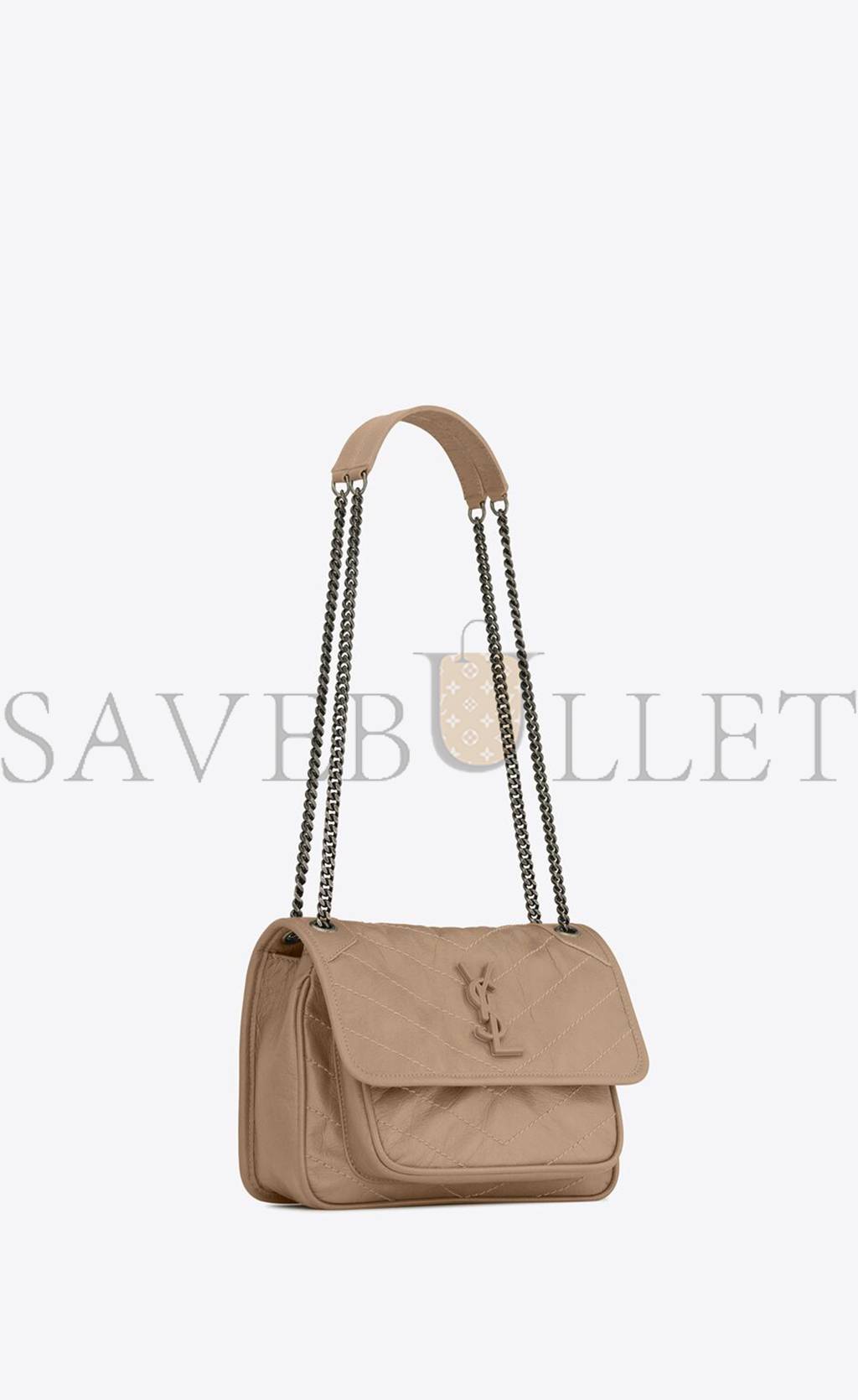 YSL NIKI BABY CHAIN BAG IN CRINKLED VINTAGE VEGETABLE-TANNED LEATHER 6331601YG042826 (21*16*7.5cm) YSL NIKI BABY CHAIN BAG IN CRINKLED VINTAGE VEGETABLE-TANNED LEATHER 6331601YG042826 (21*16*7.5cm)