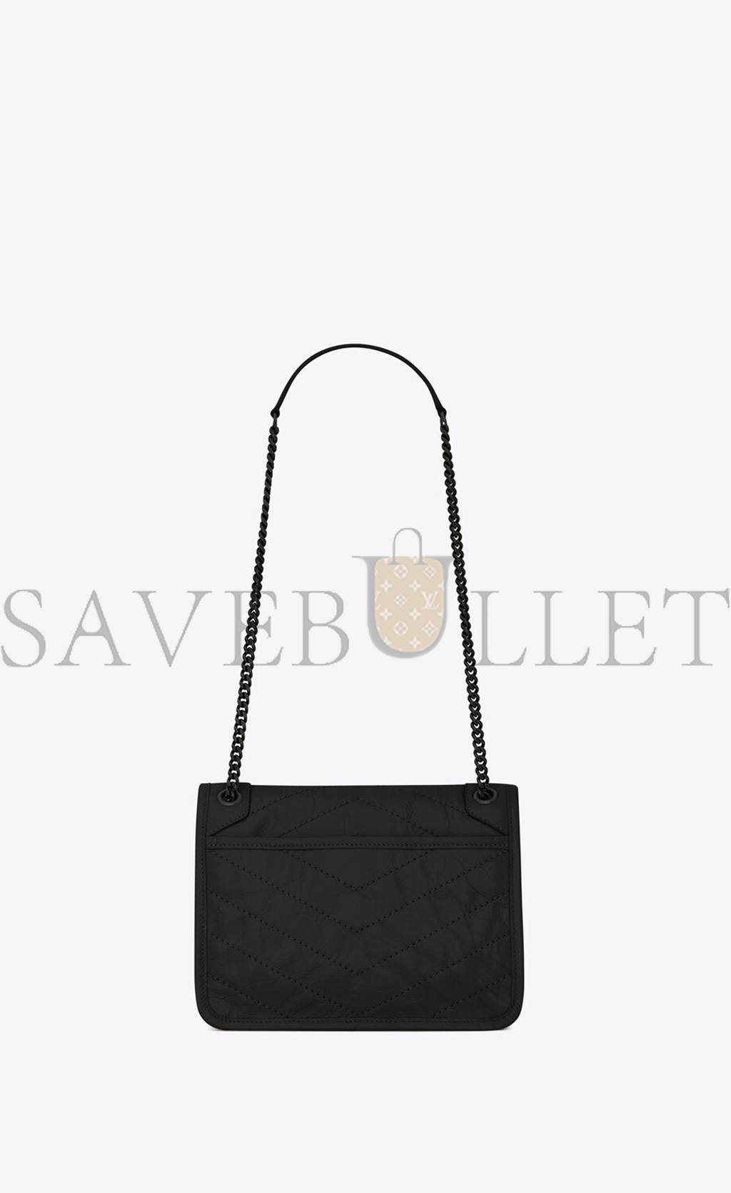 YSL NIKI BABY CHAIN BAG IN CRINKLED VINTAGE LEATHER 6331850EN081000 (21*16*7.5cm) YSL NIKI BABY CHAIN BAG IN CRINKLED VINTAGE LEATHER 6331850EN081000 (21*16*7.5cm)