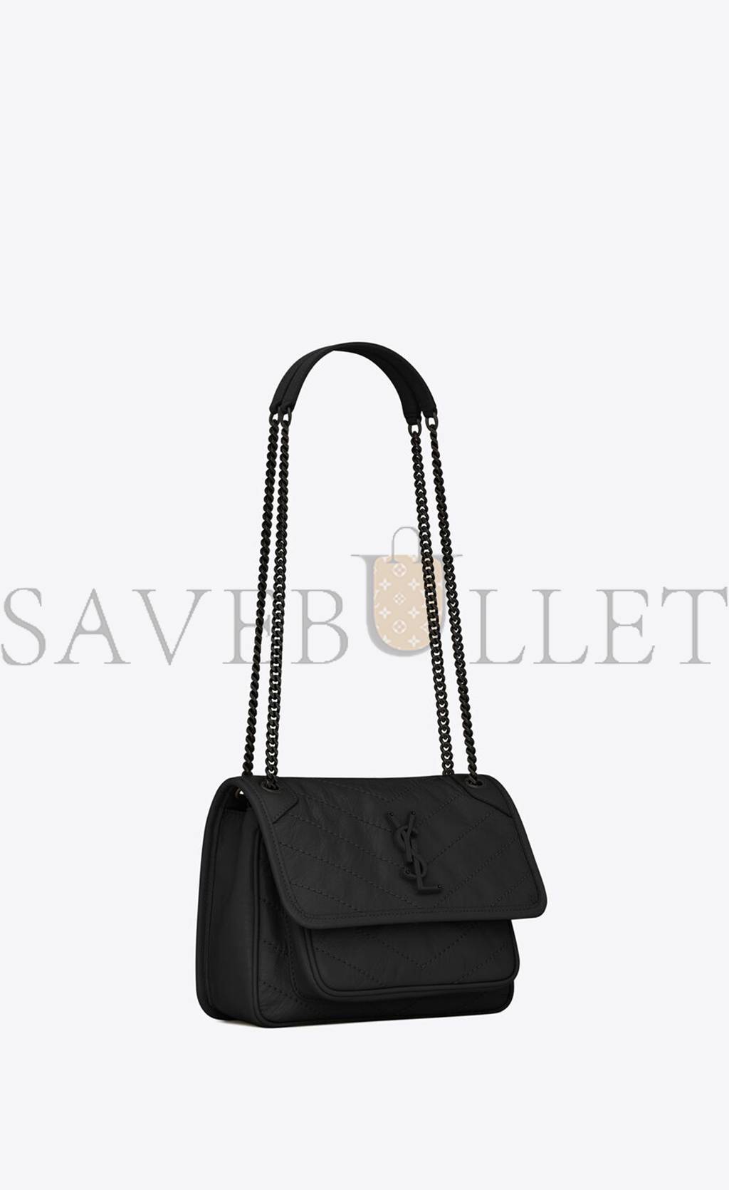 YSL NIKI BABY CHAIN BAG IN CRINKLED VINTAGE LEATHER 6331850EN081000 (21*16*7.5cm) YSL NIKI BABY CHAIN BAG IN CRINKLED VINTAGE LEATHER 6331850EN081000 (21*16*7.5cm)