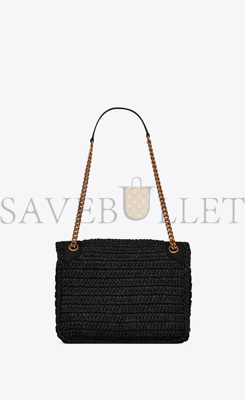 YSL NIKI MEDIUM CHAIN BAG IN RAFFIA AND LEATHER 633187GG66W1000 (28*20*8.5cm) YSL NIKI MEDIUM CHAIN BAG IN RAFFIA AND LEATHER 633187GG66W1000 (28*20*8.5cm)