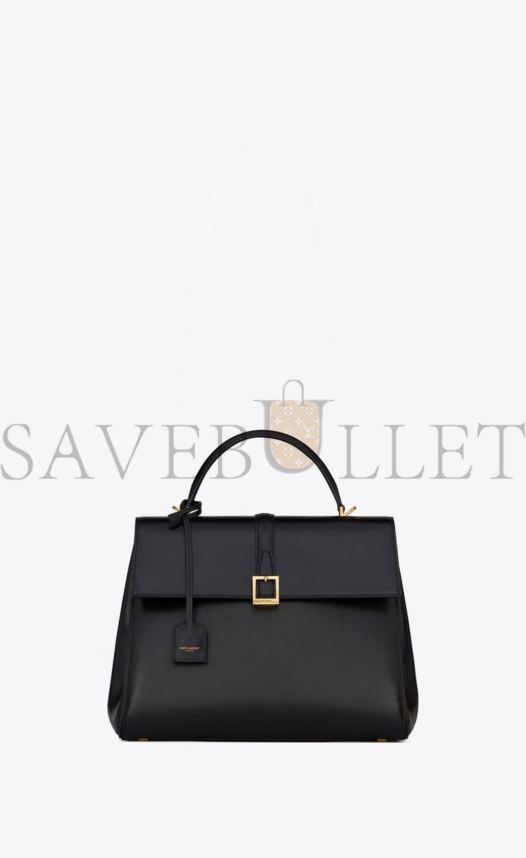 YSL LE FERMOIR TOP HANDLE BAG IN SHINY LEATHER 6749882ZA0W1000 (30*22*12cm) YSL LE FERMOIR TOP HANDLE BAG IN SHINY LEATHER 6749882ZA0W1000 (30*22*12cm)