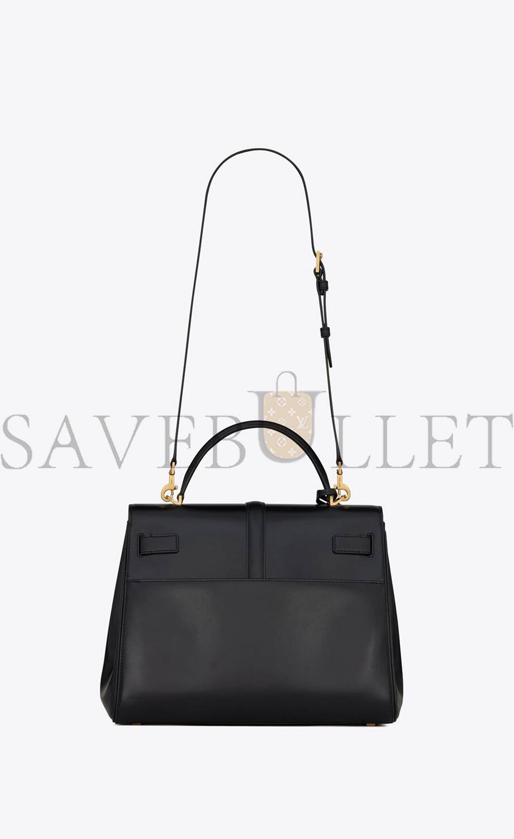 YSL LE FERMOIR TOP HANDLE BAG IN SHINY LEATHER 6749882ZA0W1000 (30*22*12cm) YSL LE FERMOIR TOP HANDLE BAG IN SHINY LEATHER 6749882ZA0W1000 (30*22*12cm)