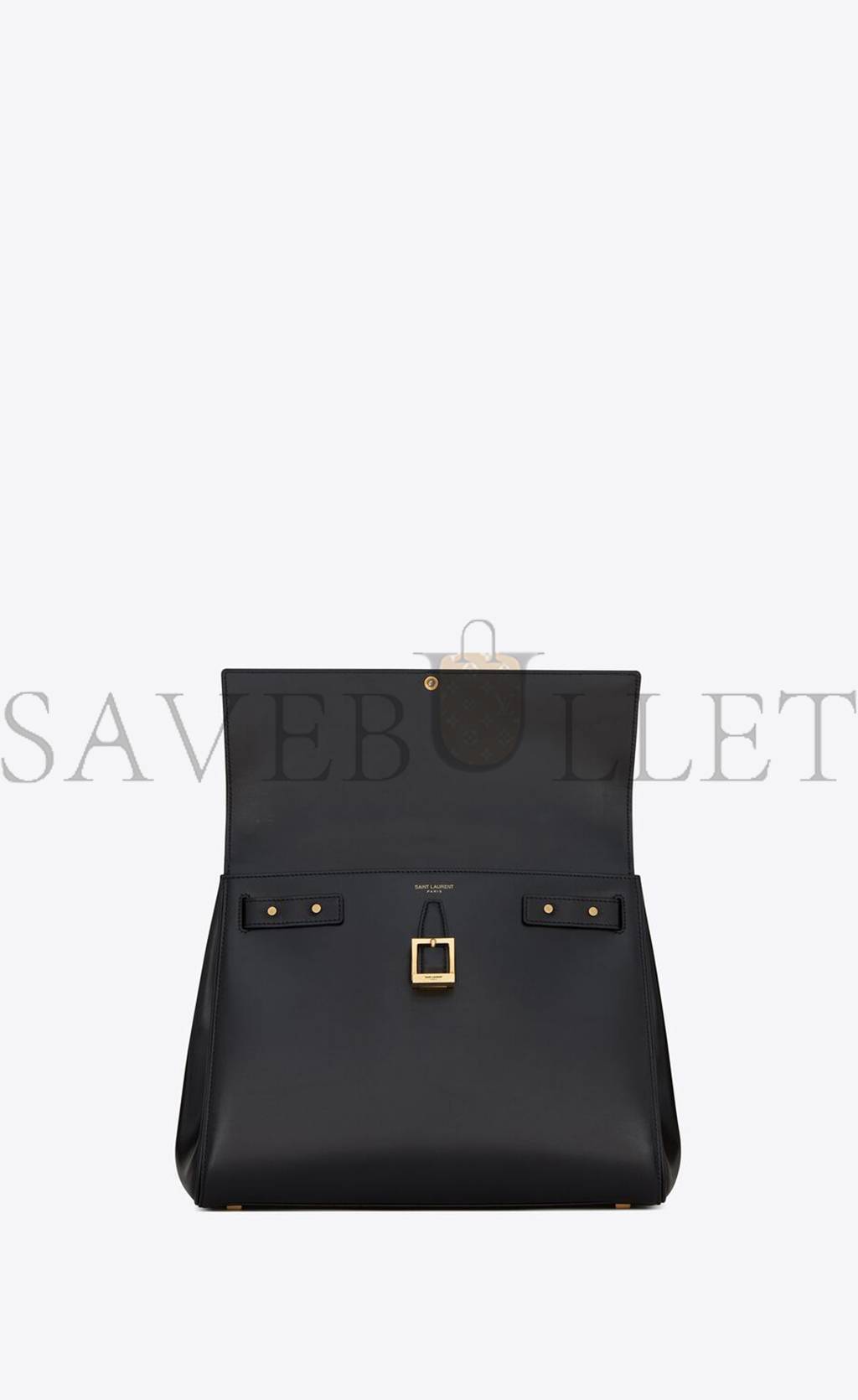 YSL LE FERMOIR TOP HANDLE BAG IN SHINY LEATHER 6749882ZA0W1000 (30*22*12cm) YSL LE FERMOIR TOP HANDLE BAG IN SHINY LEATHER 6749882ZA0W1000 (30*22*12cm)