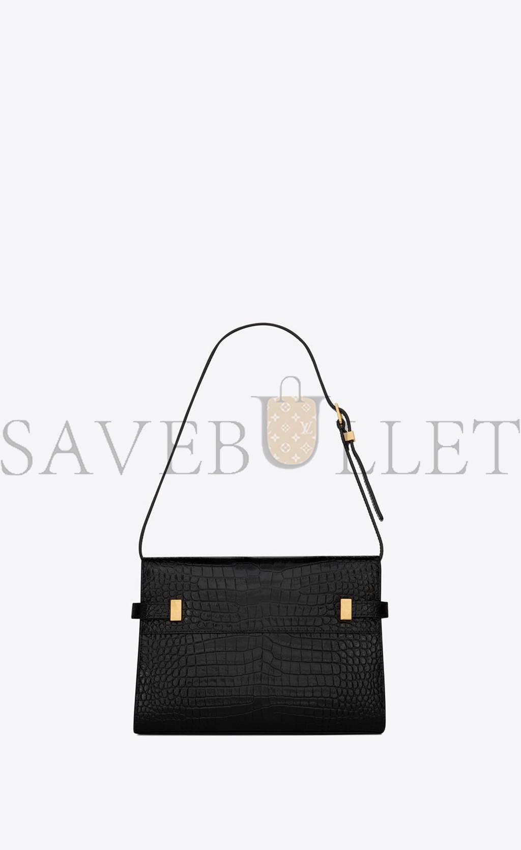 YSL MANHATTAN SMALL SHOULDER BAG IN SHINY CROCODILE-EMBOSSED LEATHER 675626DND0W1000 (24*17.5*6cm) YSL MANHATTAN SMALL SHOULDER BAG IN SHINY CROCODILE-EMBOSSED LEATHER 675626DND0W1000 (24*17.5*6cm)