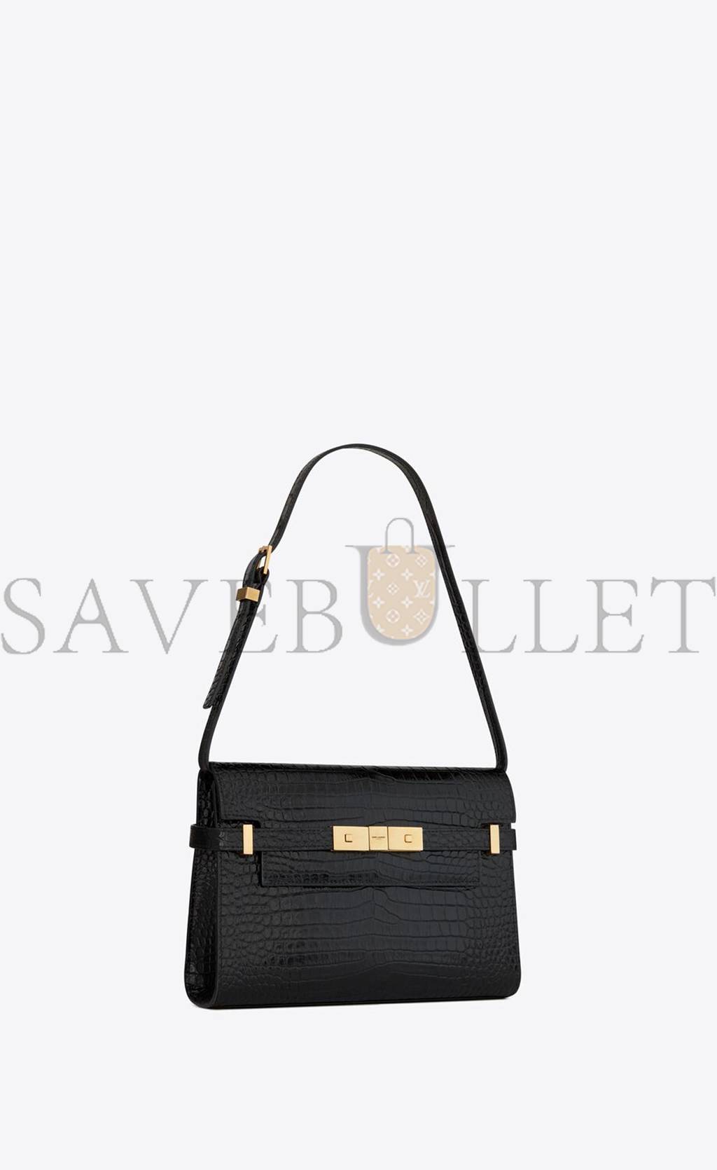 YSL MANHATTAN SMALL SHOULDER BAG IN SHINY CROCODILE-EMBOSSED LEATHER 675626DND0W1000 (24*17.5*6cm) YSL MANHATTAN SMALL SHOULDER BAG IN SHINY CROCODILE-EMBOSSED LEATHER 675626DND0W1000 (24*17.5*6cm)