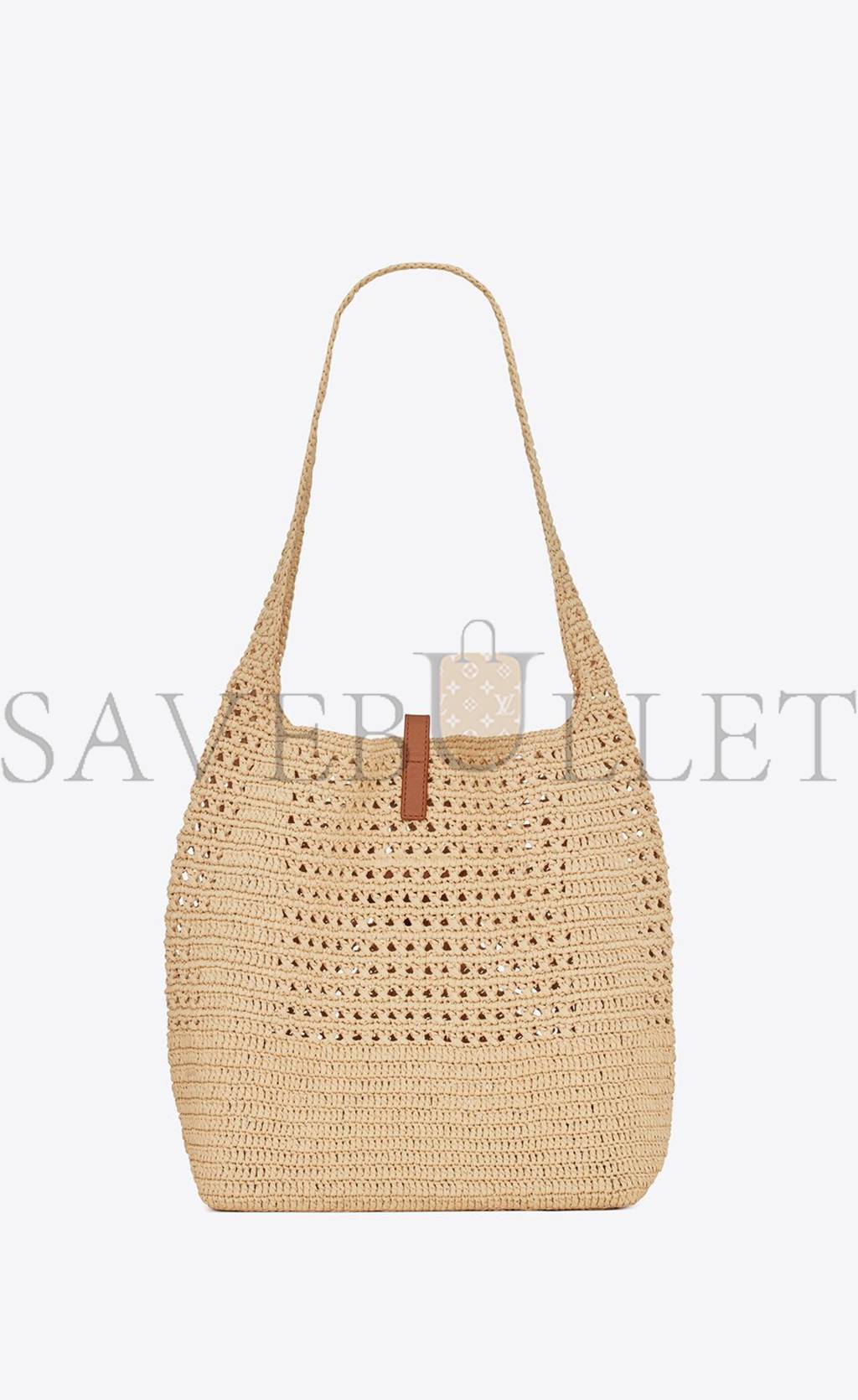 YSL HOBO RAFFIA BAG IN CROCHET AND SMOOTH LEATHER 690941GAAAR2080 (37*30*14cm) YSL HOBO RAFFIA BAG IN CROCHET AND SMOOTH LEATHER 690941GAAAR2080 (37*30*14cm)