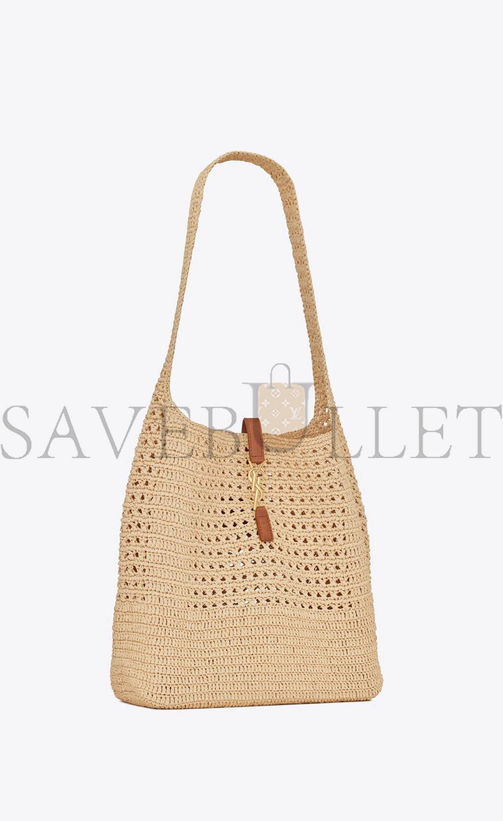 YSL HOBO RAFFIA BAG IN CROCHET AND SMOOTH LEATHER 690941GAAAR2080 (37*30*14cm) YSL HOBO RAFFIA BAG IN CROCHET AND SMOOTH LEATHER 690941GAAAR2080 (37*30*14cm)