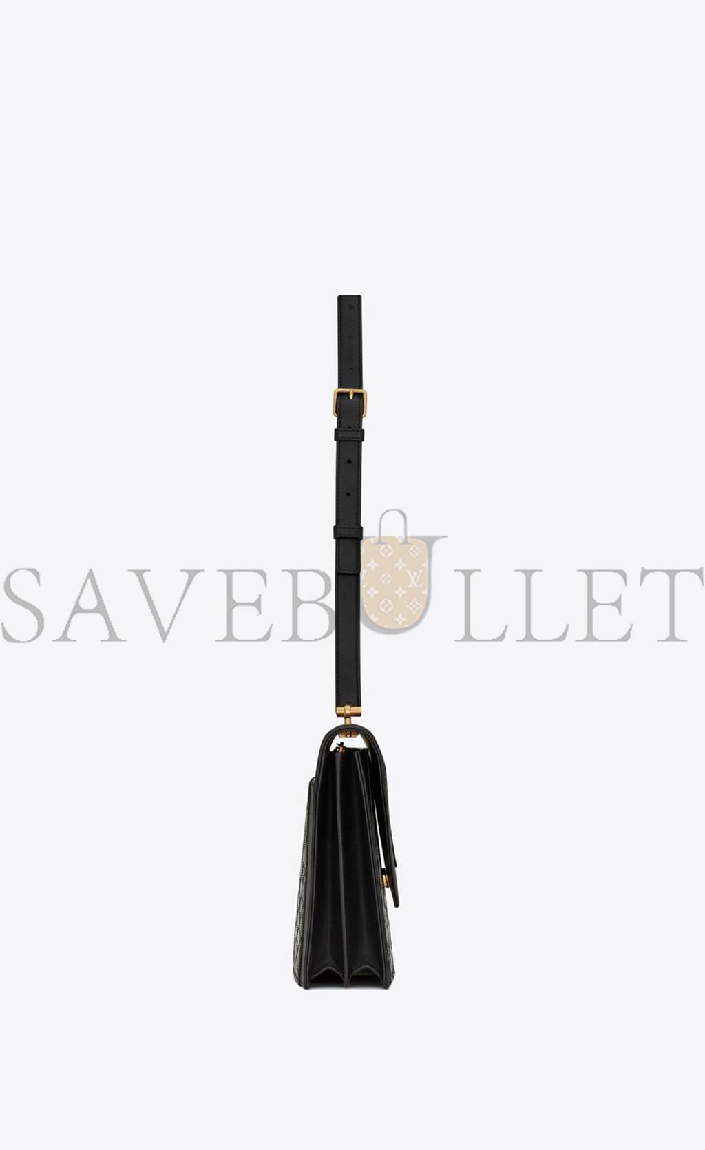 YSL GABY SATCHEL IN QUILTED LACQUERED LEATHER AND SMOOTH LEATHER 695503BMII71000 (26*18*5cm) YSL GABY SATCHEL IN QUILTED LACQUERED LEATHER AND SMOOTH LEATHER 695503BMII71000 (26*18*5cm)