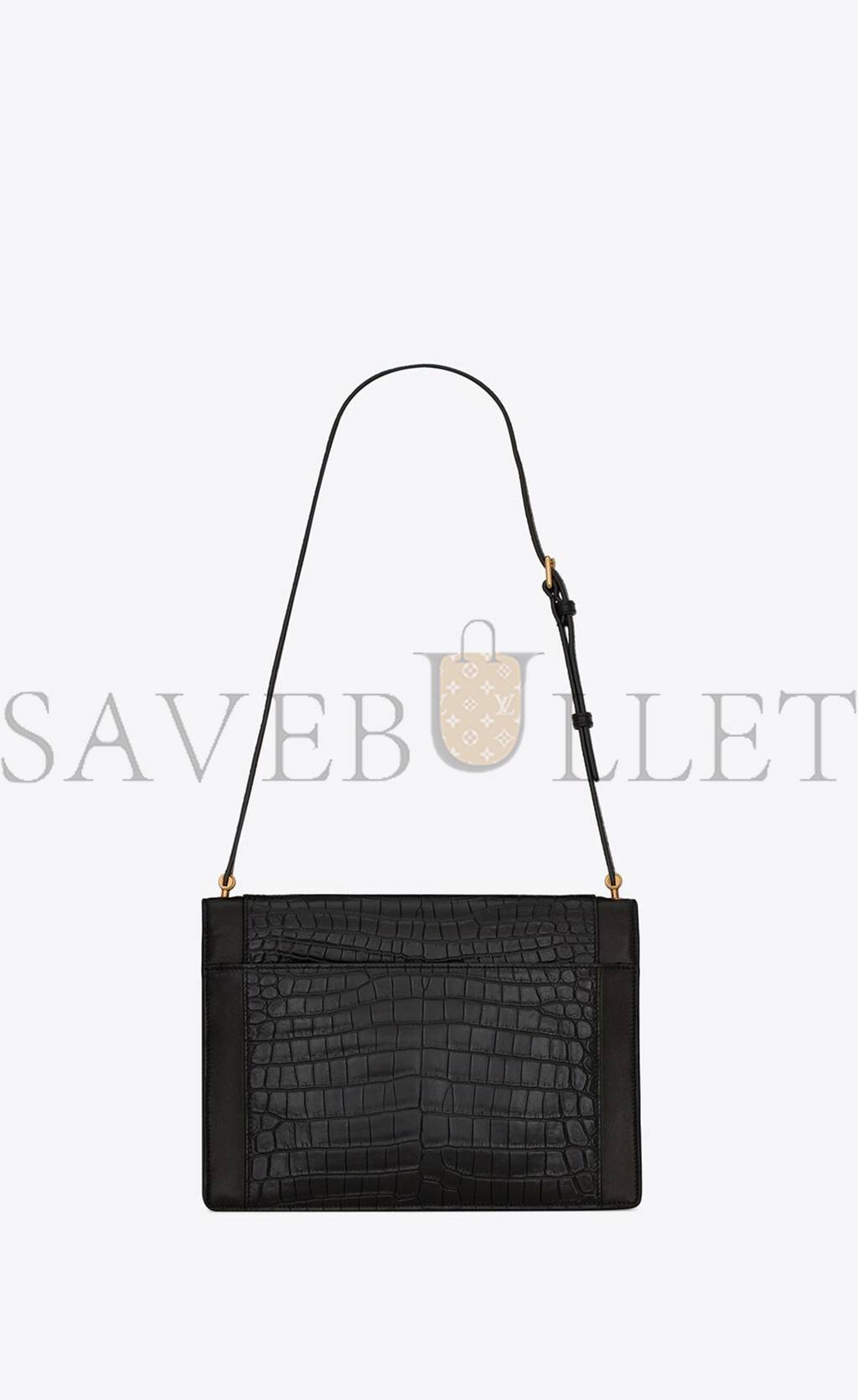 YSL GABY SATCHEL IN CROCODILE-EMBOSSED LACQUERED LEATHER AND LAMBSKIN 695724DZEUW1000 (26*18*5cm) YSL GABY SATCHEL IN CROCODILE-EMBOSSED LACQUERED LEATHER AND LAMBSKIN 695724DZEUW1000 (26*18*5cm)