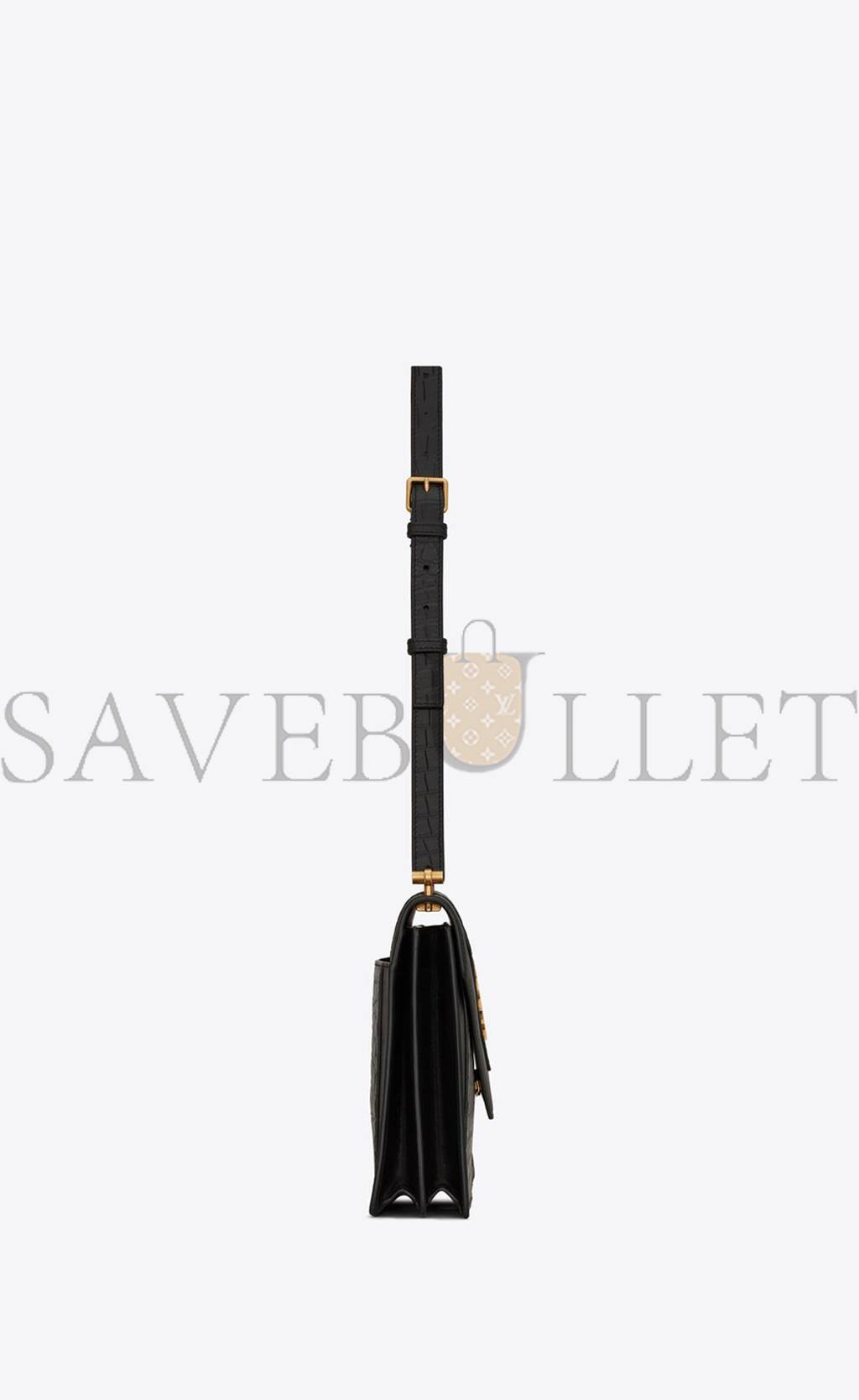 YSL GABY SATCHEL IN CROCODILE-EMBOSSED LACQUERED LEATHER AND LAMBSKIN 695724DZEUW1000 (26*18*5cm) YSL GABY SATCHEL IN CROCODILE-EMBOSSED LACQUERED LEATHER AND LAMBSKIN 695724DZEUW1000 (26*18*5cm)