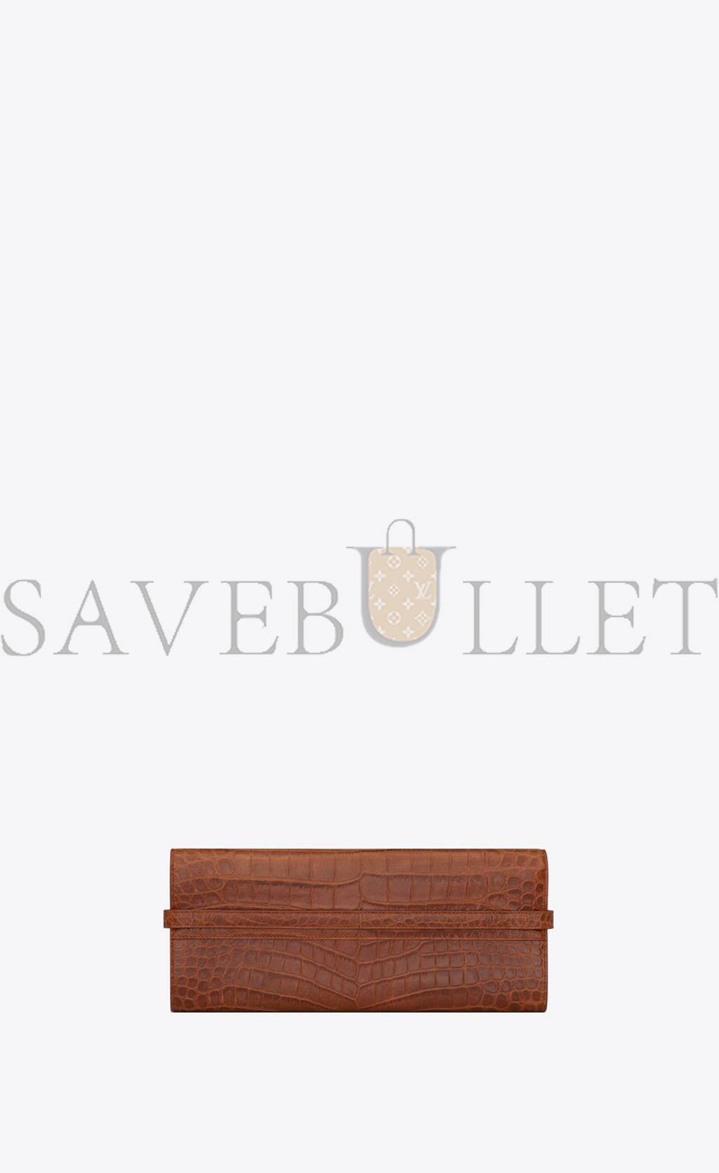 YSL MANHATTAN CLUTCH IN CROCODILE-EMBOSSED LEATHER 695949AAAOH2591 (31*14*3cm) YSL MANHATTAN CLUTCH IN CROCODILE-EMBOSSED LEATHER 695949AAAOH2591 (31*14*3cm)