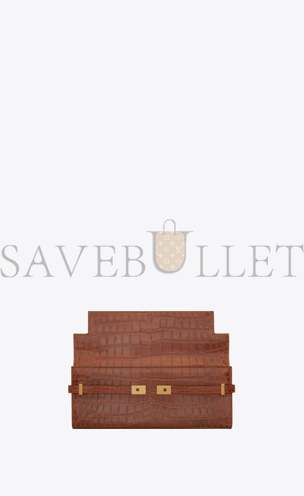 YSL MANHATTAN CLUTCH IN CROCODILE-EMBOSSED LEATHER 695949AAAOH2591 (31*14*3cm) YSL MANHATTAN CLUTCH IN CROCODILE-EMBOSSED LEATHER 695949AAAOH2591 (31*14*3cm)