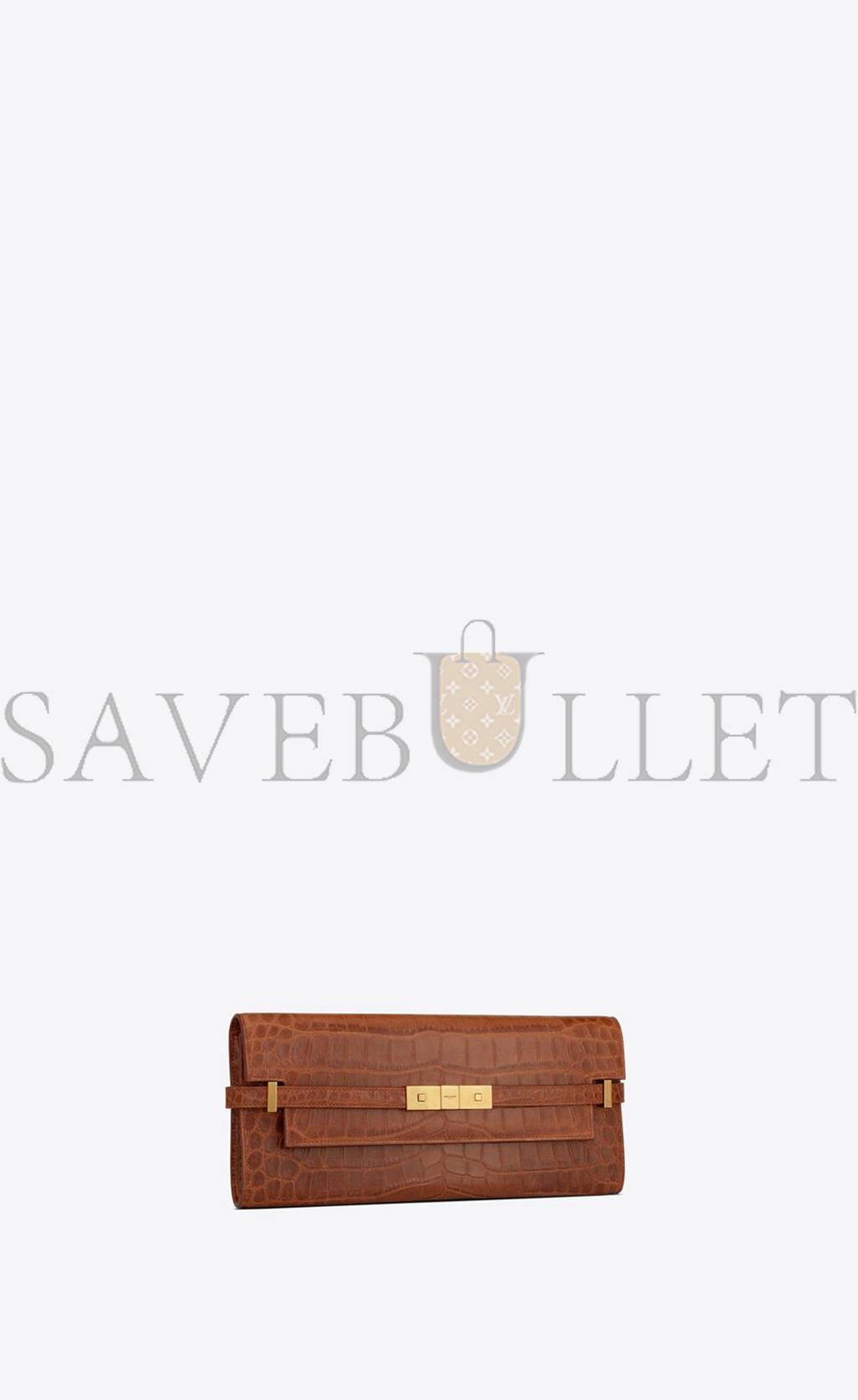 YSL MANHATTAN CLUTCH IN CROCODILE-EMBOSSED LEATHER 695949AAAOH2591 (31*14*3cm) YSL MANHATTAN CLUTCH IN CROCODILE-EMBOSSED LEATHER 695949AAAOH2591 (31*14*3cm)