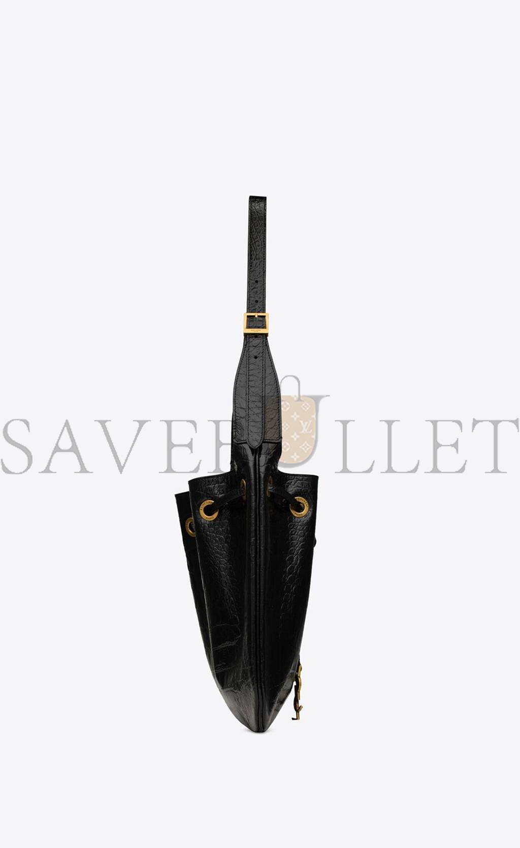 YSL PARIS VII MEDIUM HOBO BAG IN CROCODILE-EMBOSSED PATENT LEATHER 697918AAAY31000 (38*30*2cm) YSL PARIS VII MEDIUM HOBO BAG IN CROCODILE-EMBOSSED PATENT LEATHER 697918AAAY31000 (38*30*2cm)