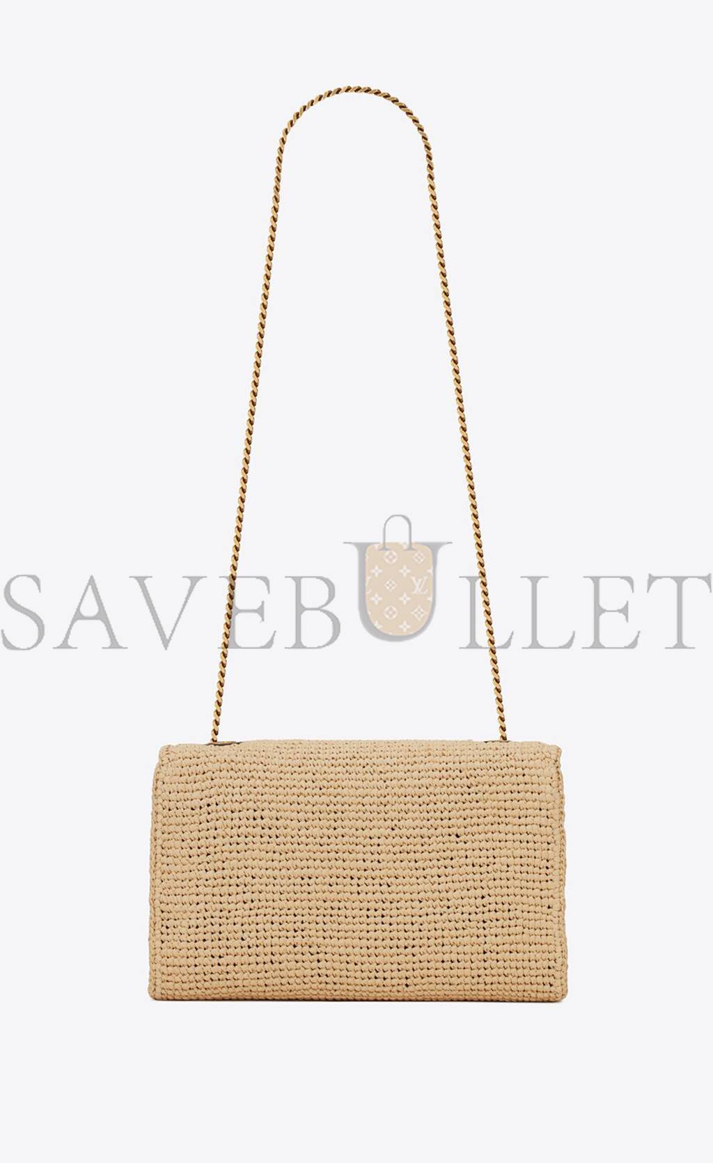 YSL KATE MEDIUM CHAIN BAG IN RAFFIA AND SMOOTH LEATHER 698637GAAA92069 (28.5*20*6cm) YSL KATE MEDIUM CHAIN BAG IN RAFFIA AND SMOOTH LEATHER 698637GAAA92069 (28.5*20*6cm)