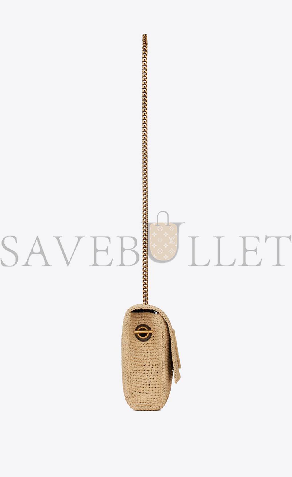 YSL KATE MEDIUM CHAIN BAG IN RAFFIA AND SMOOTH LEATHER 698637GAAA92069 (28.5*20*6cm) YSL KATE MEDIUM CHAIN BAG IN RAFFIA AND SMOOTH LEATHER 698637GAAA92069 (28.5*20*6cm)