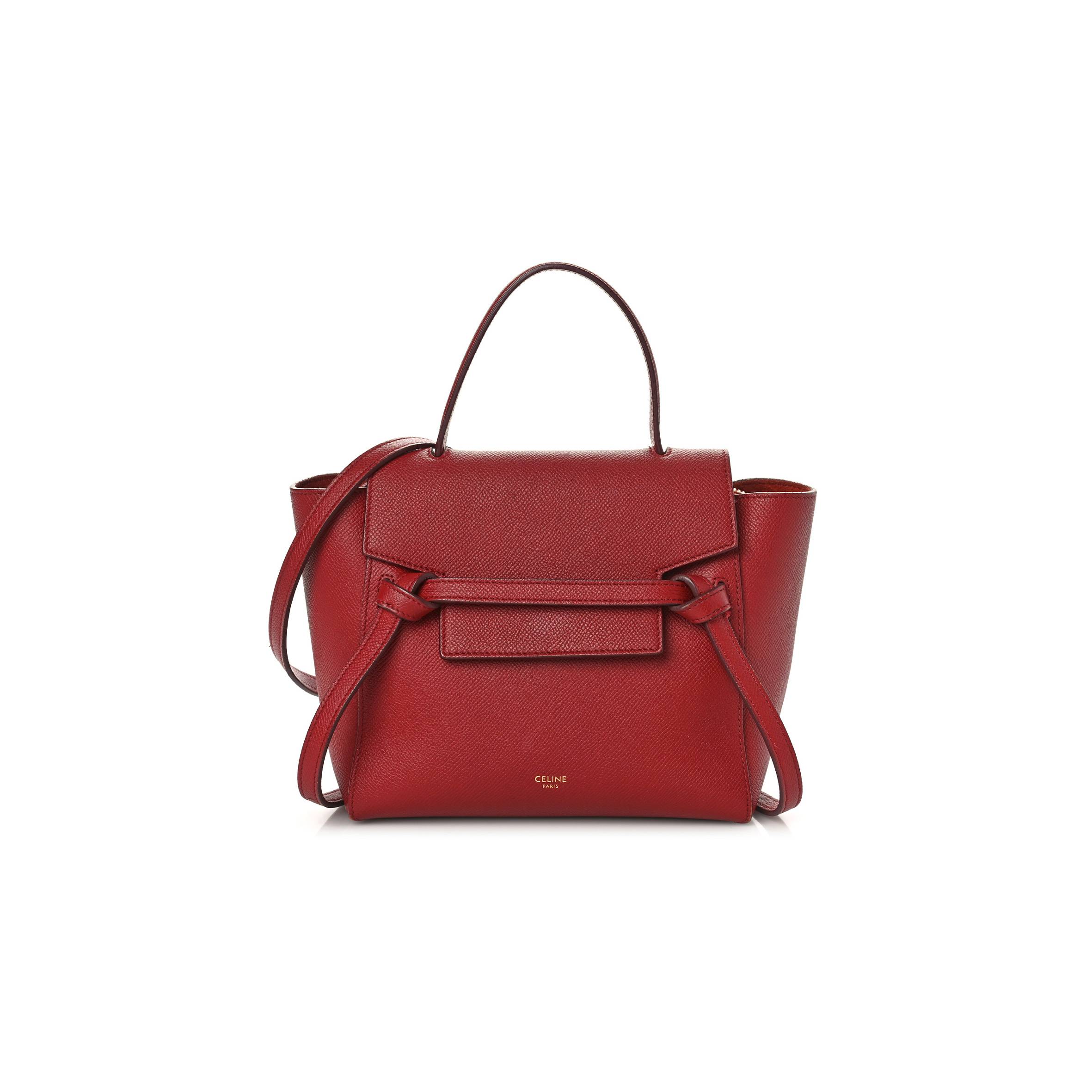 CELINE GRAINED CALFSKIN NANO BELT BAG RUBY (20*19*11cm) CELINE GRAINED CALFSKIN NANO BELT BAG RUBY (20*19*11cm)