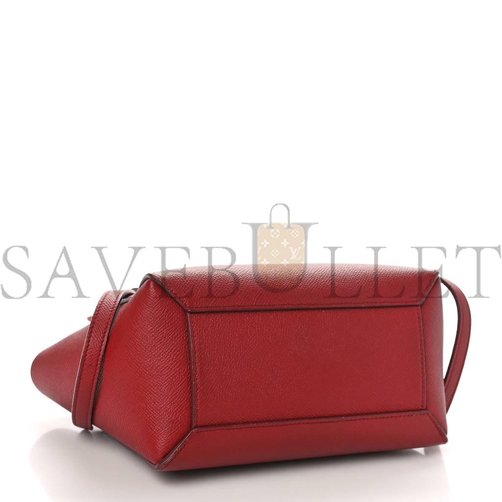 CELINE GRAINED CALFSKIN NANO BELT BAG RUBY (20*19*11cm) CELINE GRAINED CALFSKIN NANO BELT BAG RUBY (20*19*11cm)