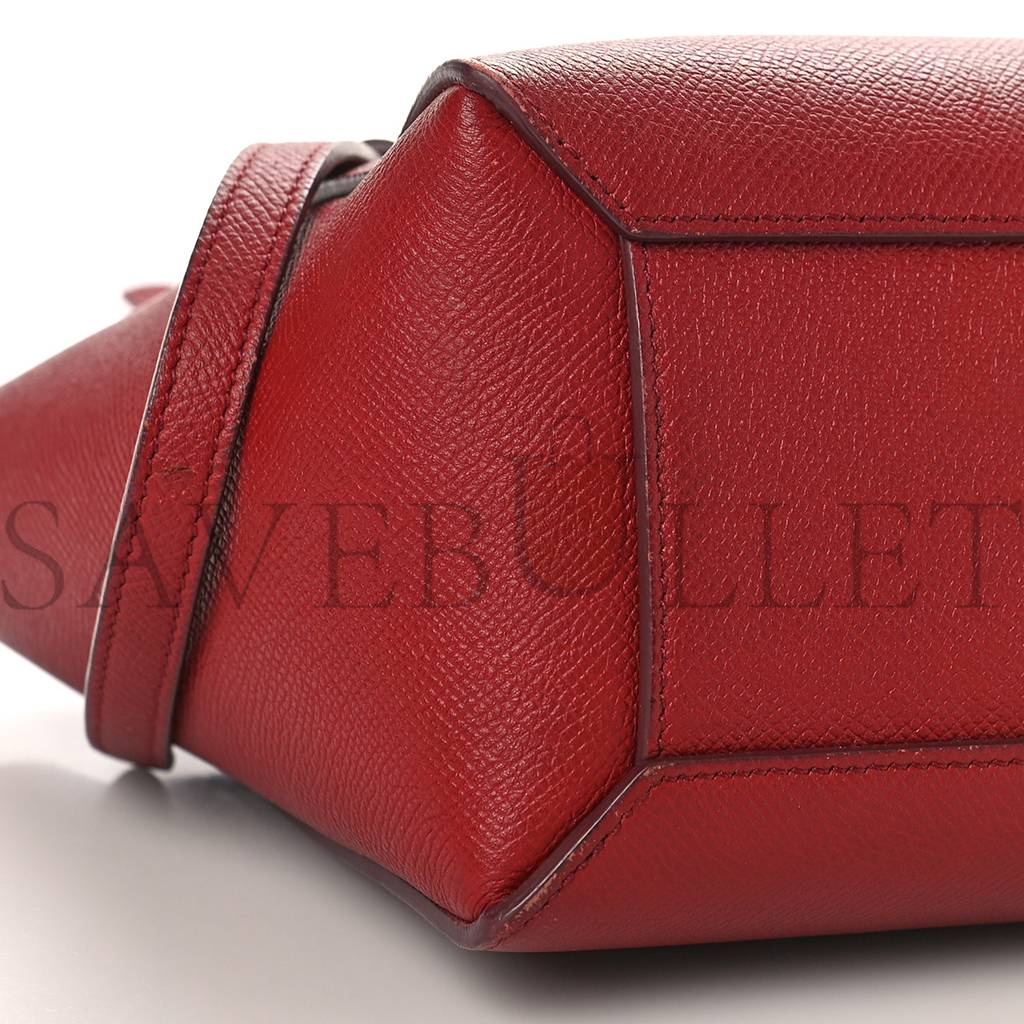 CELINE GRAINED CALFSKIN NANO BELT BAG RUBY (20*19*11cm) CELINE GRAINED CALFSKIN NANO BELT BAG RUBY (20*19*11cm)