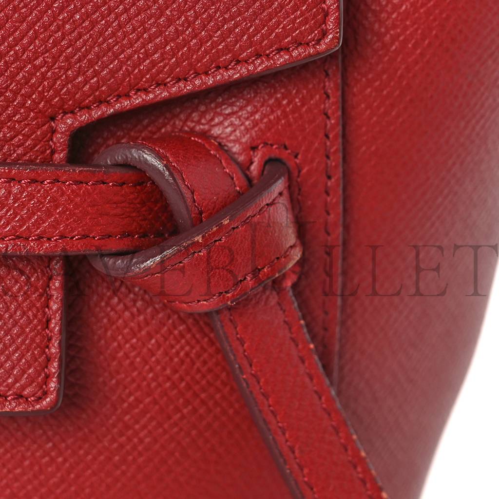 CELINE GRAINED CALFSKIN NANO BELT BAG RUBY (20*19*11cm) CELINE GRAINED CALFSKIN NANO BELT BAG RUBY (20*19*11cm)