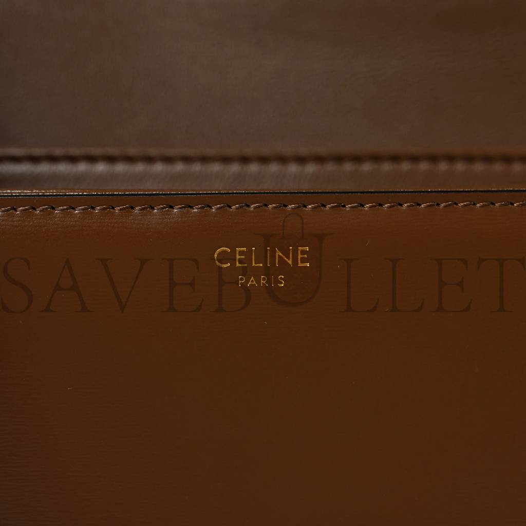 CELINE SHINY CALFSKIN TEEN TRIOMPHE TAN (18*14*6cm) CELINE SHINY CALFSKIN TEEN TRIOMPHE TAN (18*14*6cm)