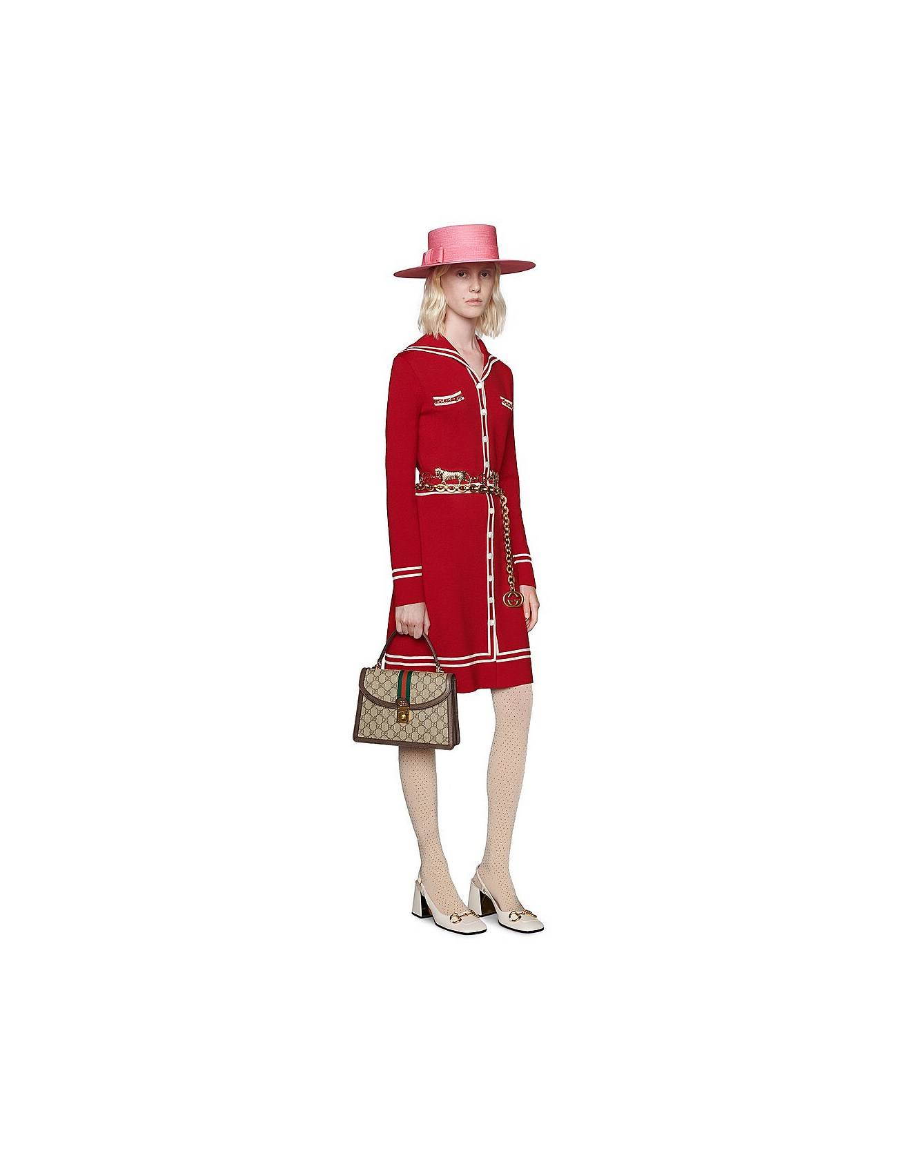 GUCCI OPHIDIA SMALL TOP HANDLE BAG WITH WEB 651055 (25*17.5*7cm) GUCCI OPHIDIA SMALL TOP HANDLE BAG WITH WEB 651055 (25*17.5*7cm)