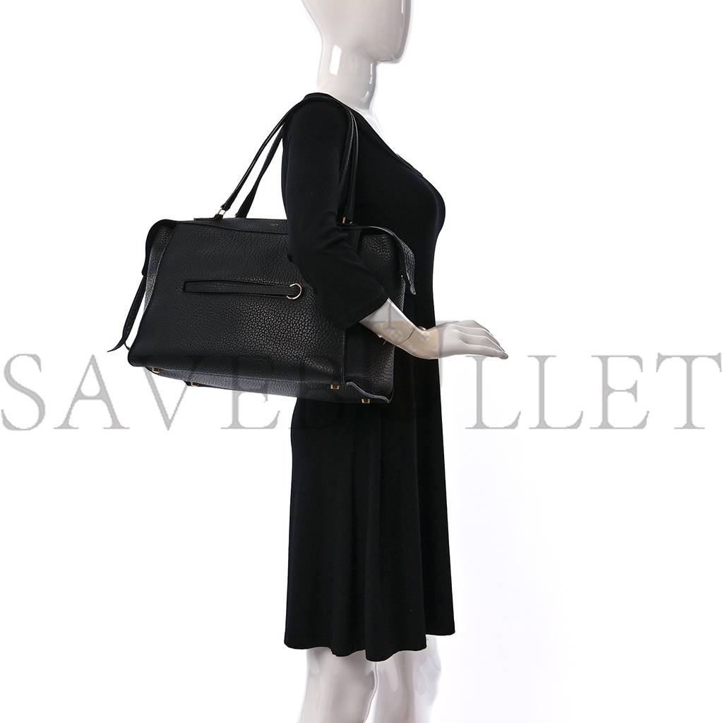 CELINE BULLHIDE CALFSKIN SMALL RING BAG BLACK (34*25*20cm) CELINE BULLHIDE CALFSKIN SMALL RING BAG BLACK (34*25*20cm)