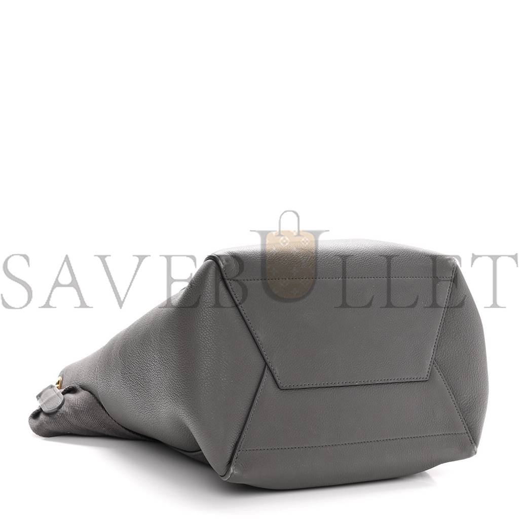 CELINE SOFT GRAINED CALFSKIN SANGLE BUCKET BAG KOHL (32*23*17cm) CELINE SOFT GRAINED CALFSKIN SANGLE BUCKET BAG KOHL (32*23*17cm)
