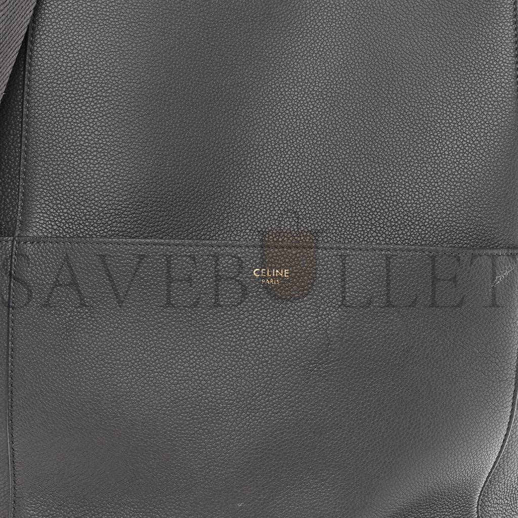 CELINE SOFT GRAINED CALFSKIN SANGLE BUCKET BAG KOHL (32*23*17cm) CELINE SOFT GRAINED CALFSKIN SANGLE BUCKET BAG KOHL (32*23*17cm)