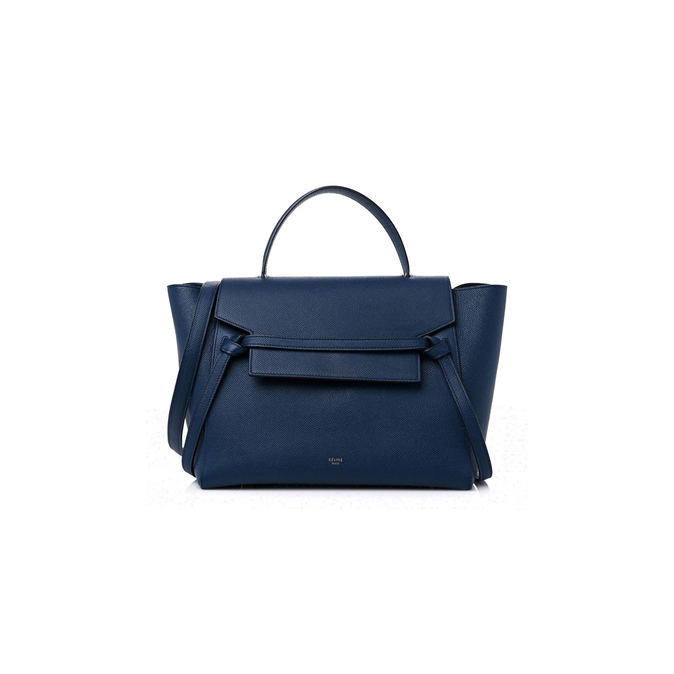 CELINE GRAINED CALFSKIN MINI BELT BAG DEEPSEA (28*23*17cm) CELINE GRAINED CALFSKIN MINI BELT BAG DEEPSEA (28*23*17cm)