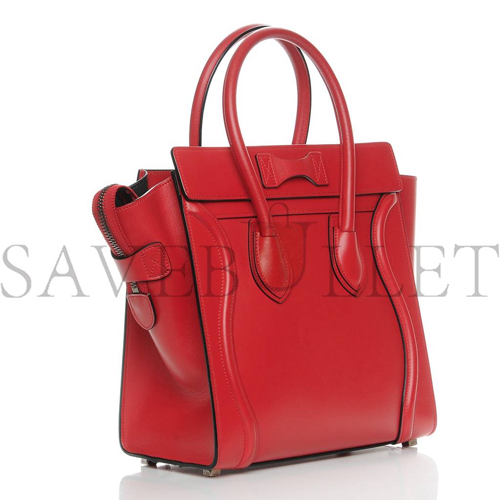 CELINE DRUMMED CALFSKIN MICRO LUGGAGE RED (26*25*13cm) CELINE DRUMMED CALFSKIN MICRO LUGGAGE RED (26*25*13cm)