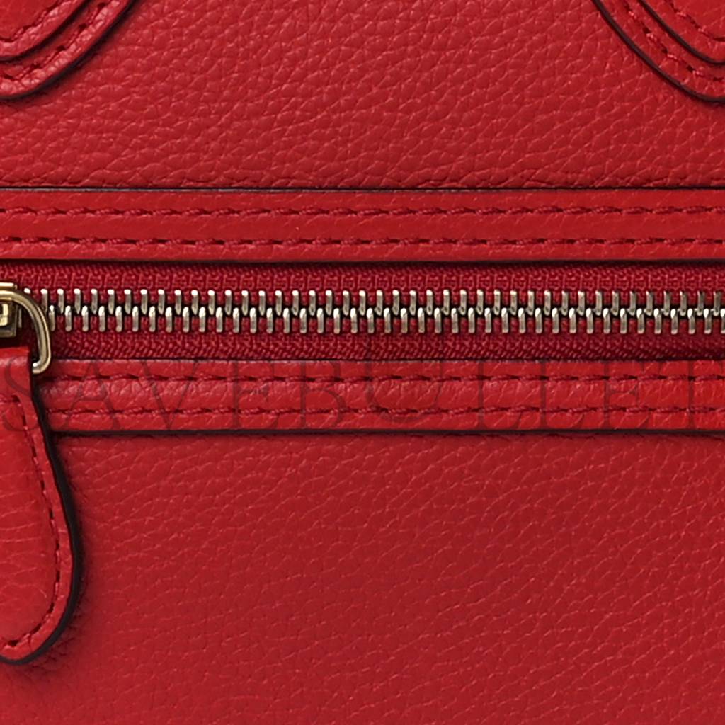 CELINE DRUMMED CALFSKIN MICRO LUGGAGE RED (26*25*13cm) CELINE DRUMMED CALFSKIN MICRO LUGGAGE RED (26*25*13cm)