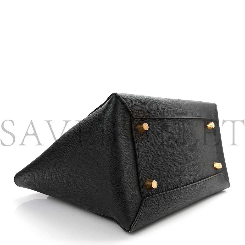 CELINE GRAINED CALFSKIN MINI BELT BAG BLACK (28*23*17cm) CELINE GRAINED CALFSKIN MINI BELT BAG BLACK (28*23*17cm)