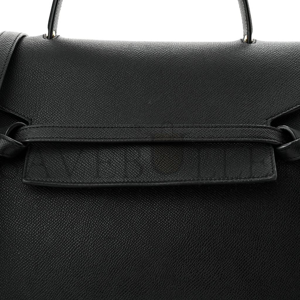 CELINE GRAINED CALFSKIN MINI BELT BAG BLACK (28*23*17cm) CELINE GRAINED CALFSKIN MINI BELT BAG BLACK (28*23*17cm)
